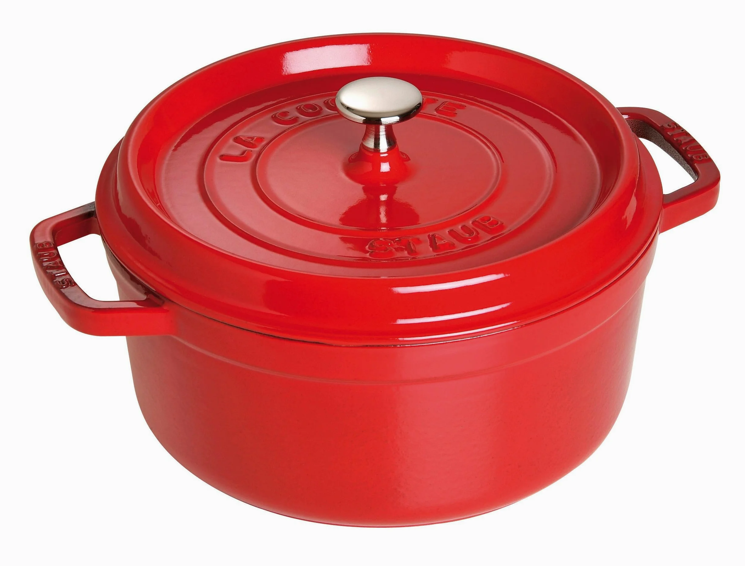STAUB Cacerola/Cocotte de Hierro Fundido, 18 cm de Diámetro, 1,7 L, Rojo Cereza