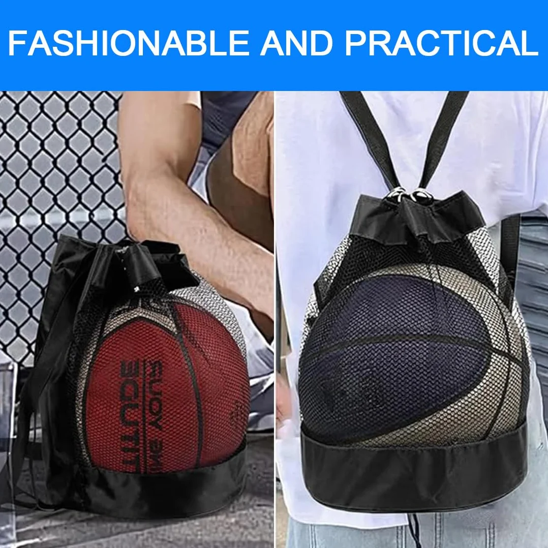 Mochila Baloncesto Bolsa Malla Pelotas Fútbol Multiusos Playa Gimnasio Portátil Tenis Voleibol