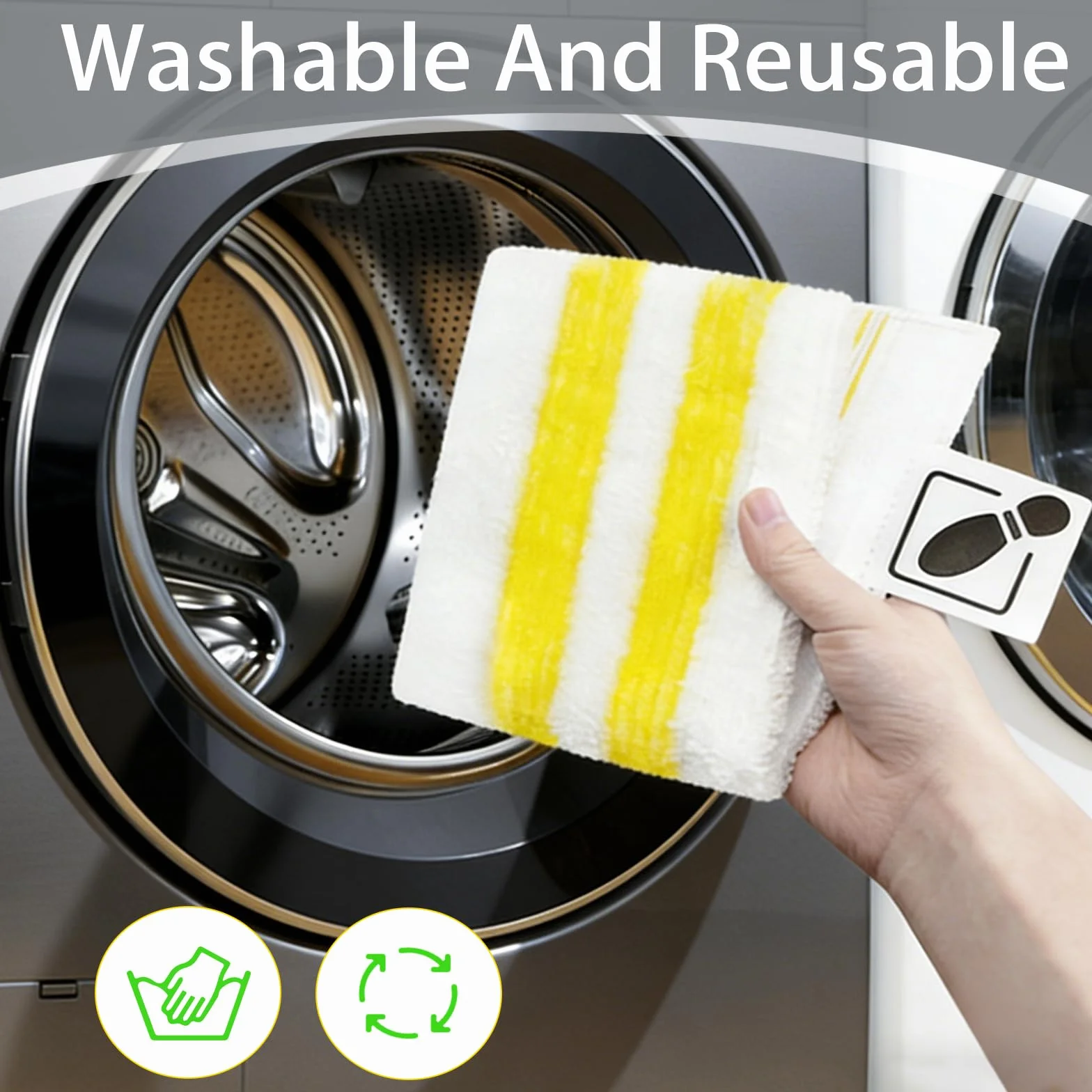 6 Piezas Paños Recambio para Kärcher EasyFix Boquilla Limpiadora de Vapor Kit, Microfibra Paños para Kärcher EasyFix SC 1, SC 2, SC 3, SC 4, SC 5 Boquilla, para Todo Tipo de Suelos