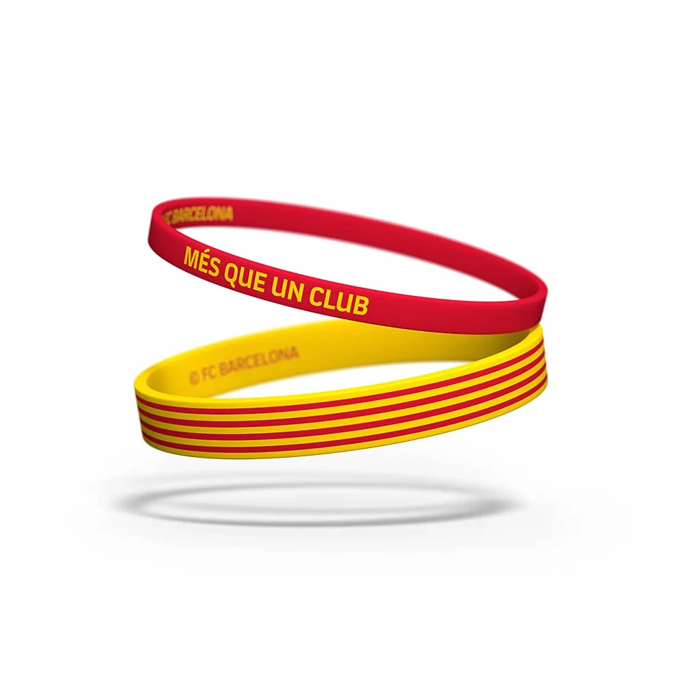 Pulsera Fútbol Club Barcelona Senyera | Pulsera Barça de silicona | Apoya al FCBarcelona con un producto oficial culé | FCB