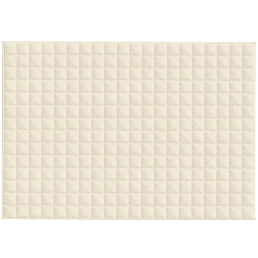 Manta ponderada color crema claro 135 x 200 cm 10 kg Tejido-Classic Manta ponderada - Manta antiestrés - Manta pesada para un sueño profundo y un mejor descanso - Manta de algodón ponderada 100%
