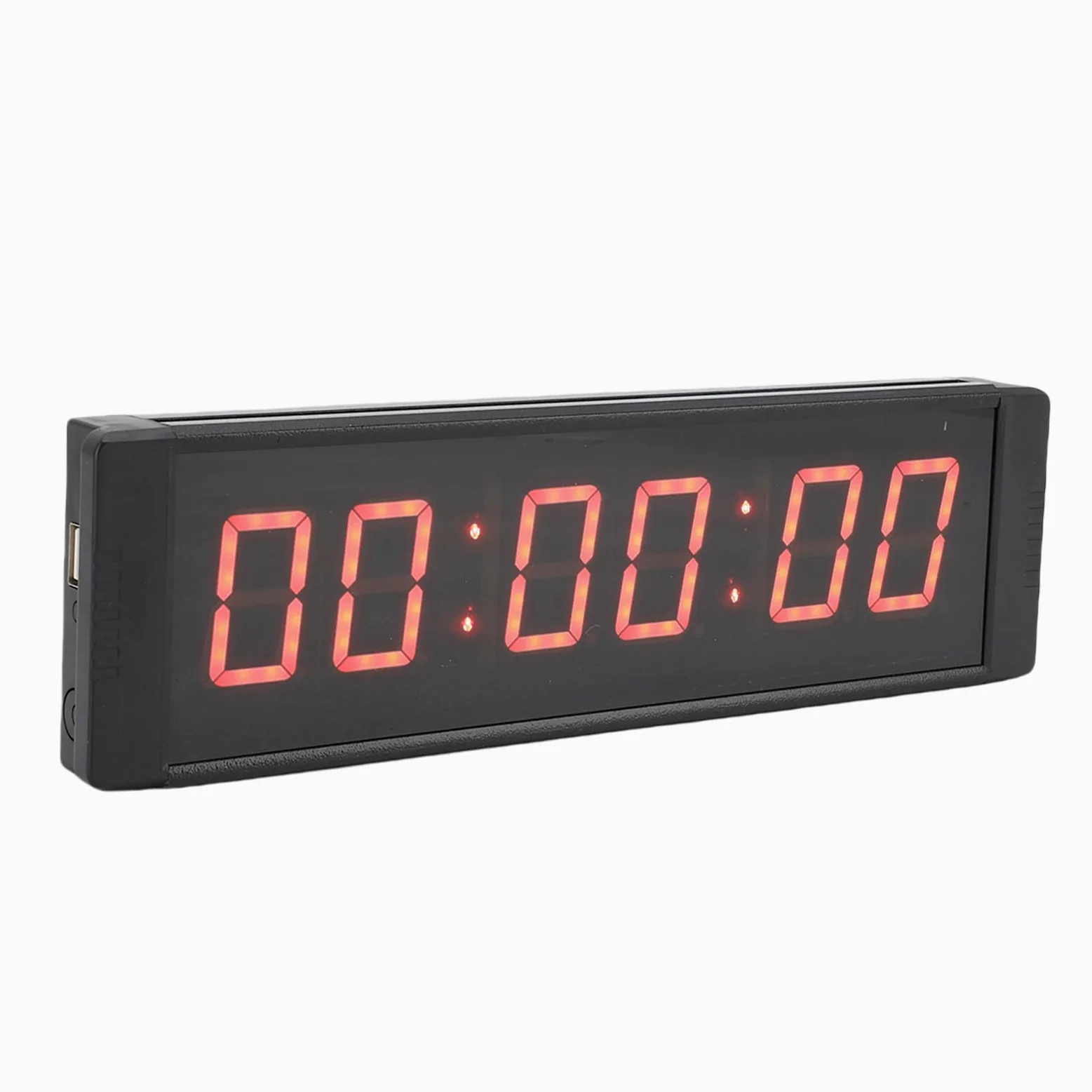 Temporizador de Gimnasio para Eventos de, 1,5 Pulgadas, 6 Dígitos, LED, Temporizador para Entrevistas, Exámenes, Estable y Preciso con Marco Aluminio Patentado, Pantalla Roja