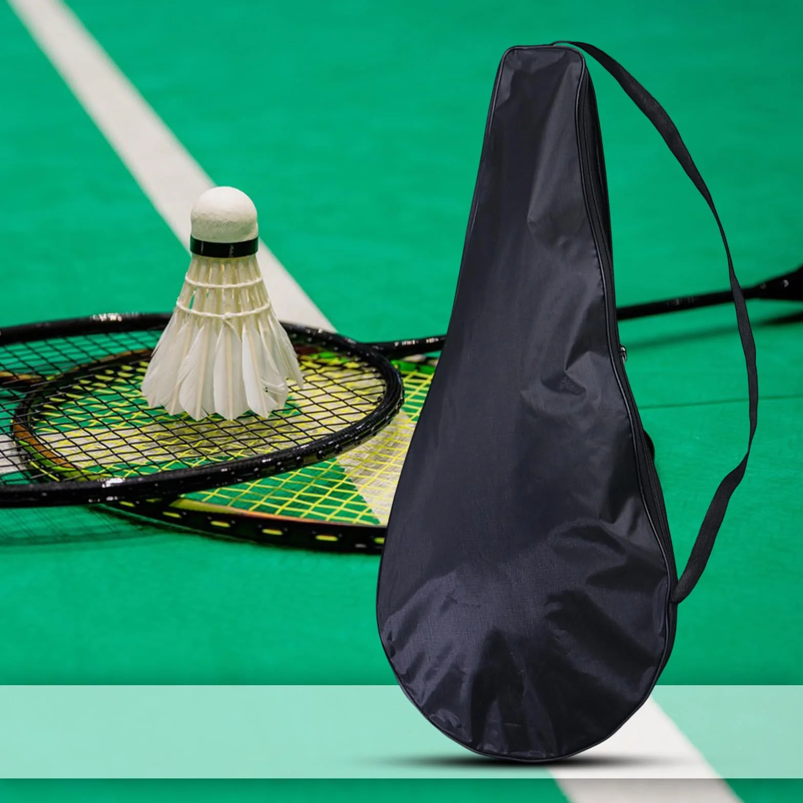 Bolsa impermeable para raqueta de bádminton con correa ajustable y acolchado resistente