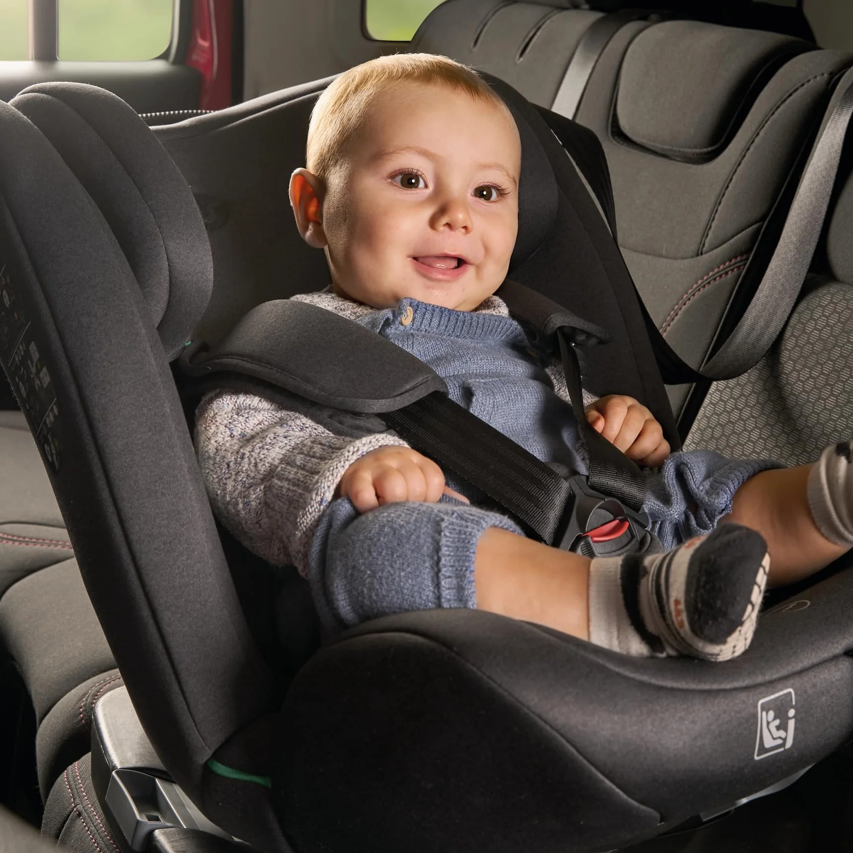 MS BabyWorld – CORFÚ – Silla de coche I-Size Grupo 0/1/2/3 | 40-150 cm | Isofix y Top Tether | Nacimiento a 12 años (0-36 kg) | A contramarcha hasta 18 kg | Giratoria 360º Universal