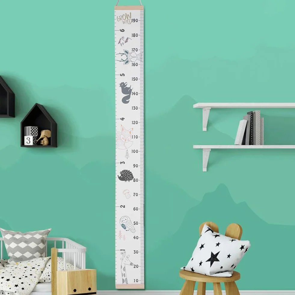 Tabla de Crecimiento para Niños con Cinta Métrica Portátil Decorativa