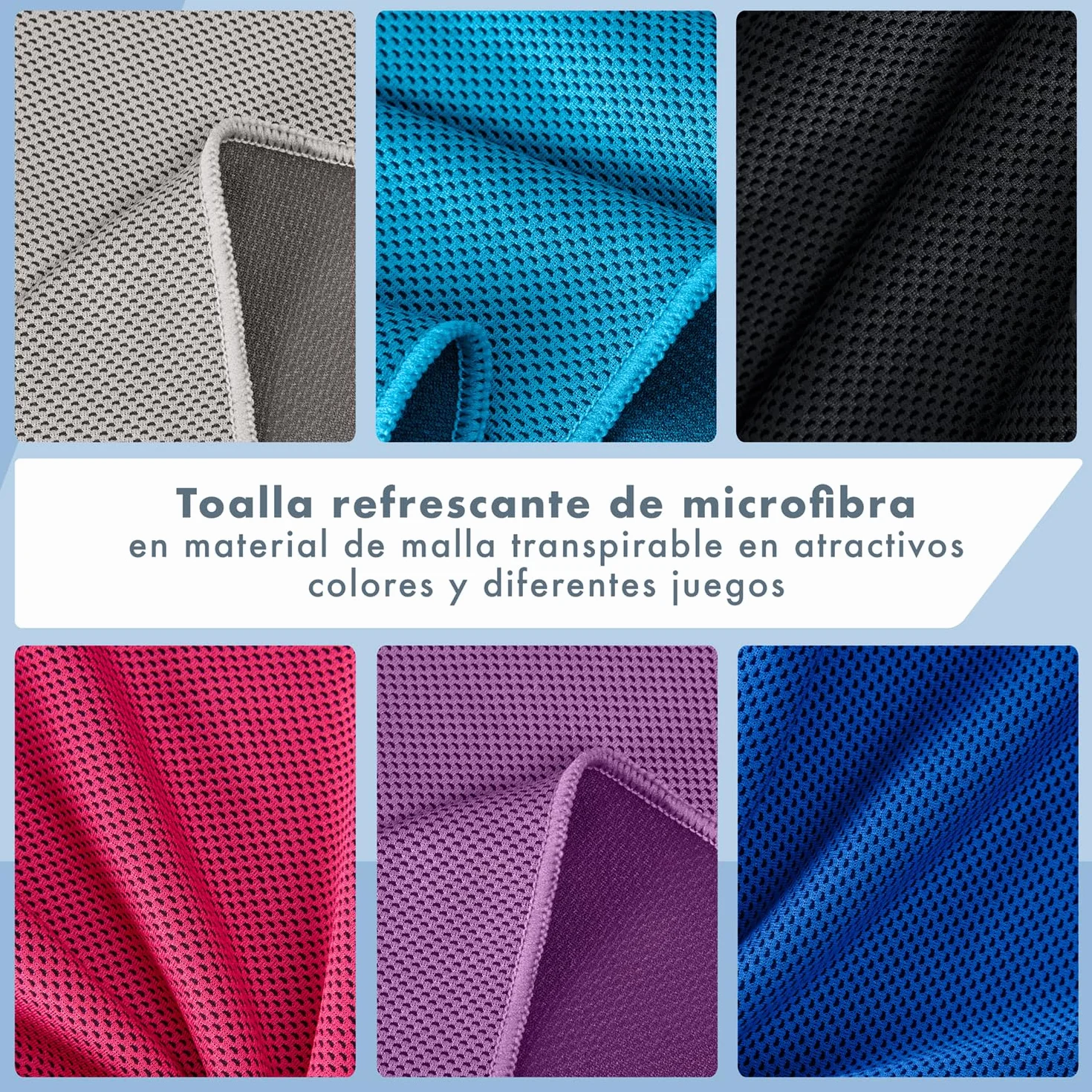 Blumtal toalla de enfriamiento microfibra 100x30 cm azul rey con bolsa