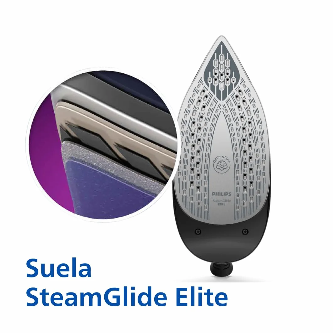 Philips PerfectCare serie 7000 Centro de planchado, golpe de vapor de 650 g, 8.5 Bares, suela SteamGlide Elite, vapor automático inteligente (PSG7300/80)