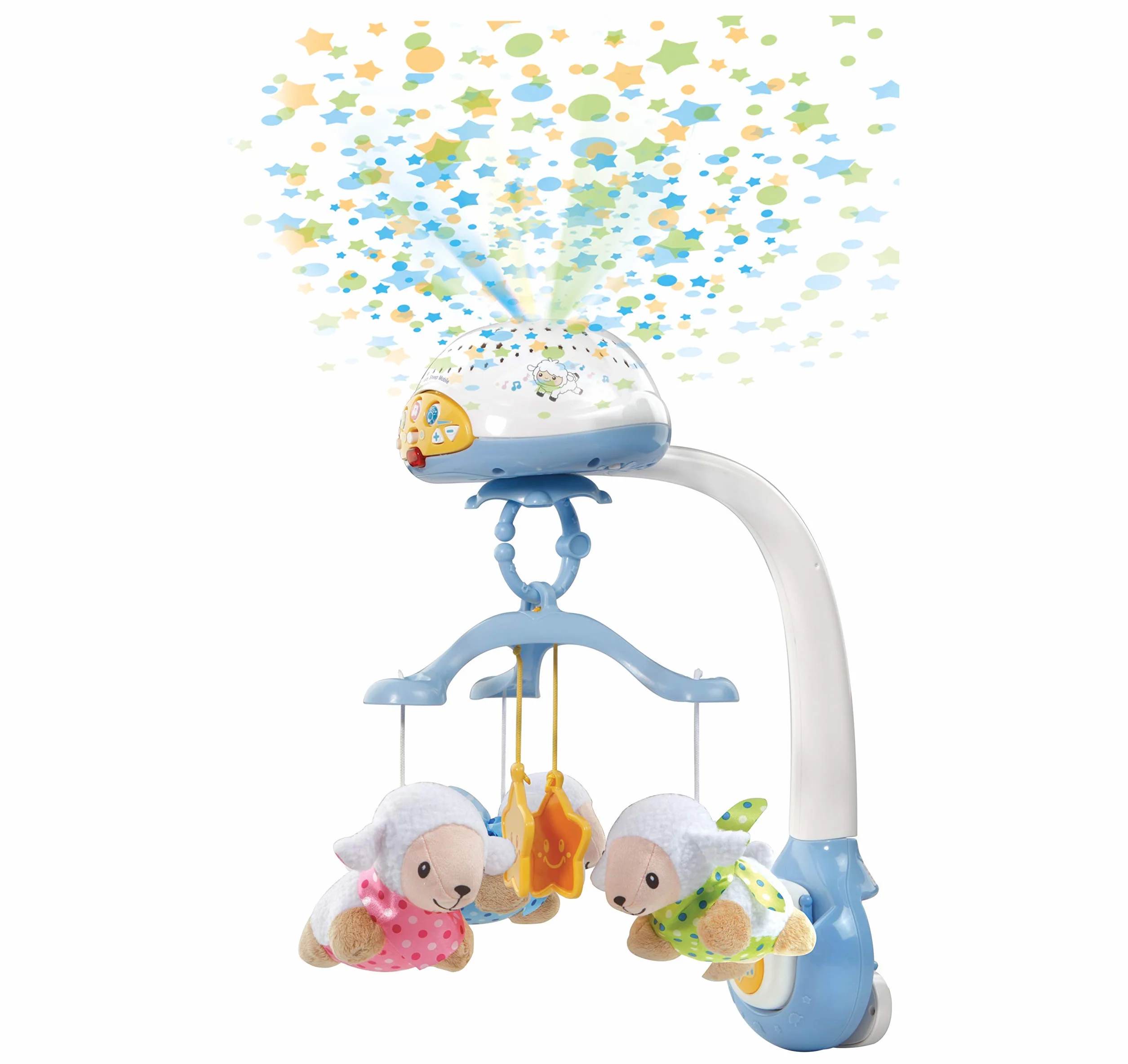 VTech Baby Móvil Proyector Cuenta Ovejitas, Juguete de Cuna, 70+ Nanas, Canciones, Sonidos y Frases, Mando a Distancia, Multicolor, 0-24 meses