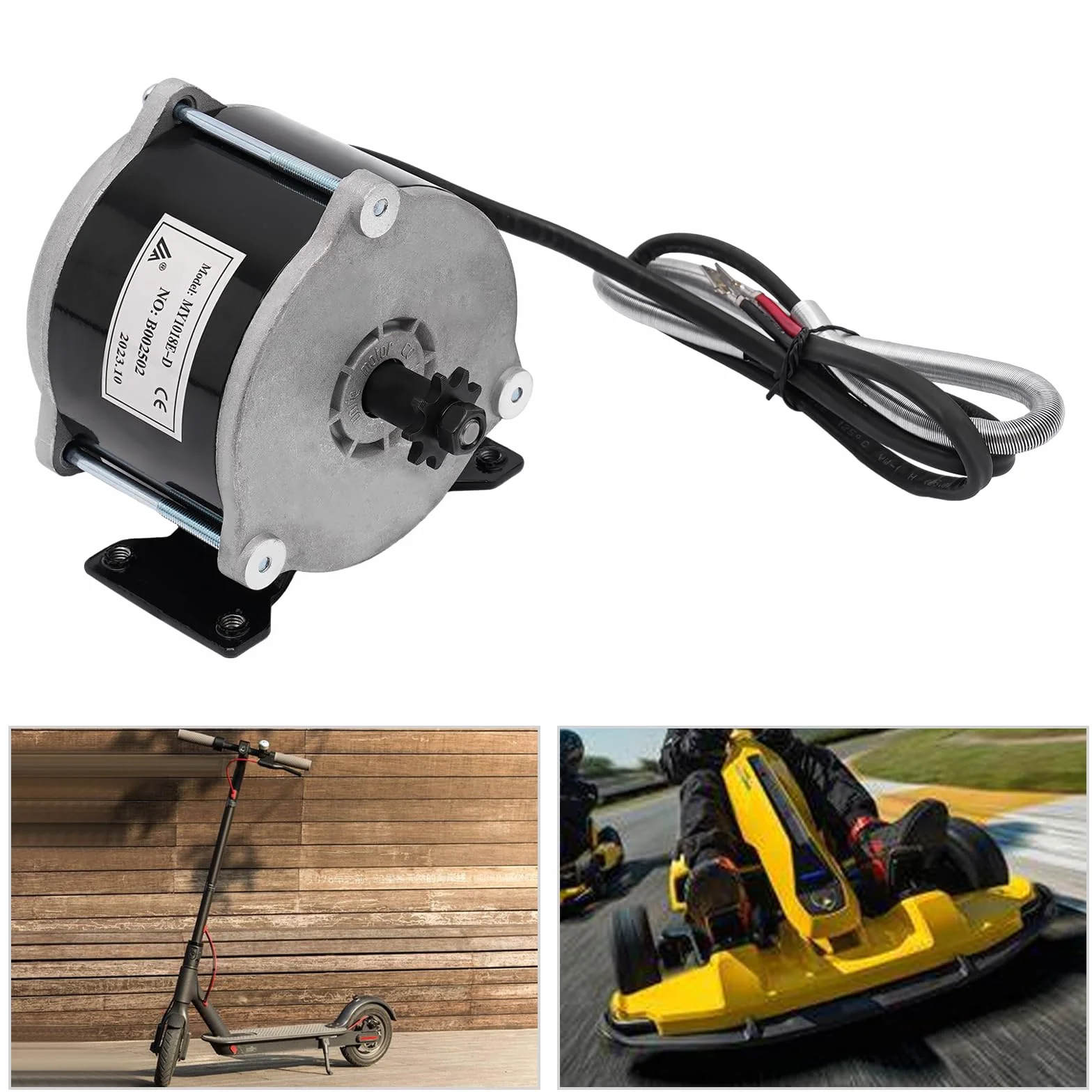 MY1018E-D Motor de engranaje eléctrico 36V 500W 1700 rpm para ciclomotores