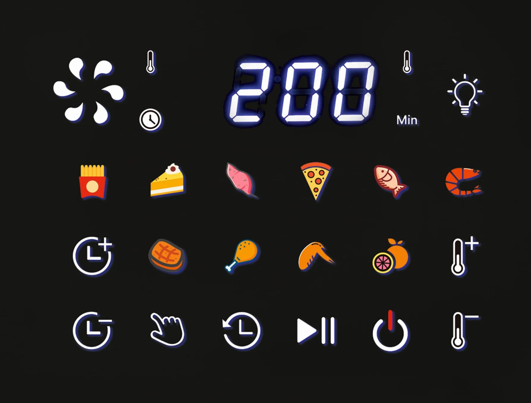 Rachs KOCHWERK Freidora de aire caliente 7.5L | Airfryer digital con pantalla táctil y función de temporizador | 10 programas | Freír alimentos sin aceite | Con revestimiento antiadherente | 2200W