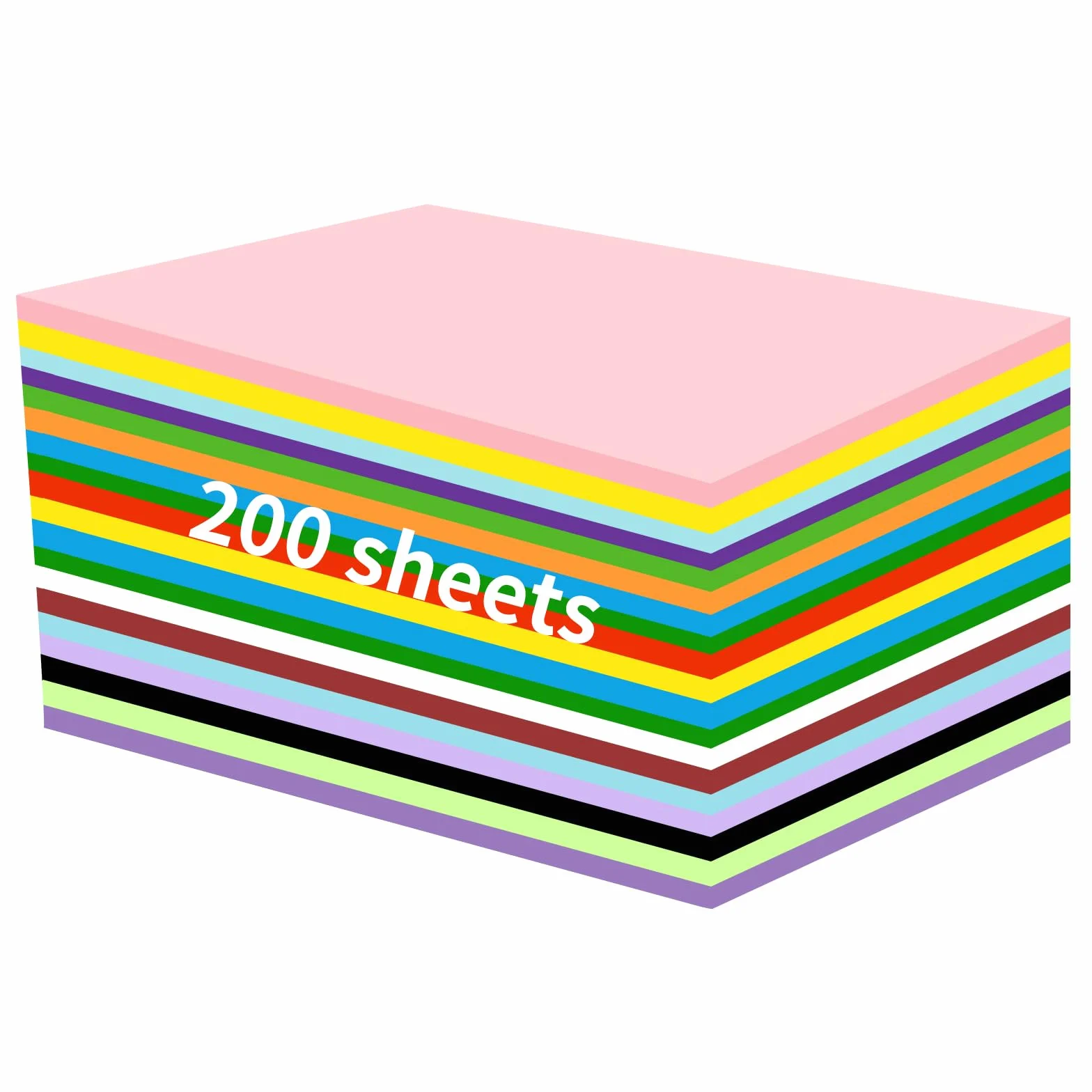 CRESZZLE 200 Hojas de folios a4 colores, papel manualidades (70gsm), 20 Colores de folios de colores a4, 297mm x 210mm - Para Dibujar, Imprimir, Origami，Adecuado para Adultos y Niños.