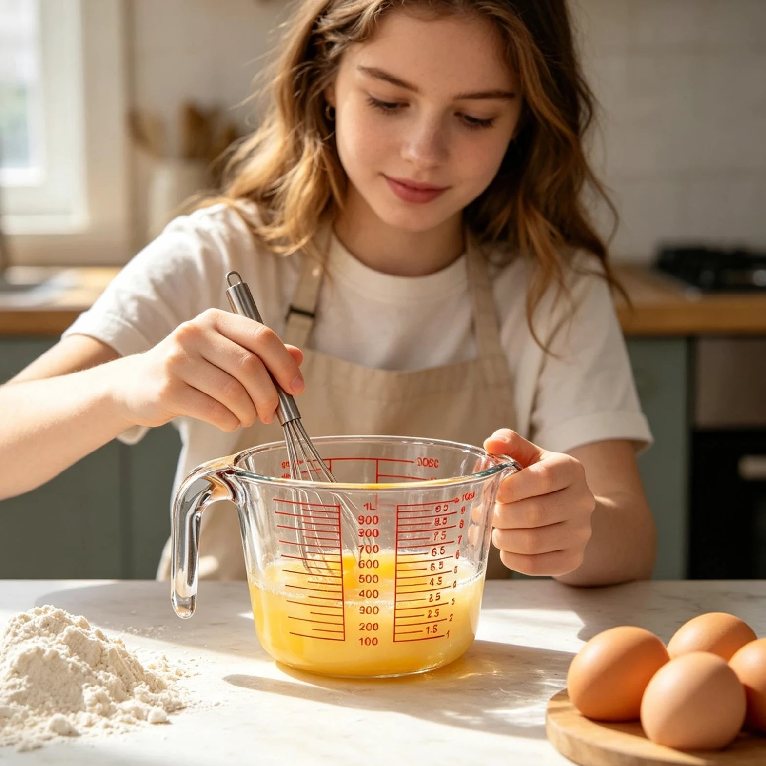 Tazas Medidoras de Vidrio Recipiente De Medición Transparente Y Portátil | Recipiente Medidor Portátil Para Horno Lavavajillas Medición Preparación Horneado Cocción Cocina Hogar Casa