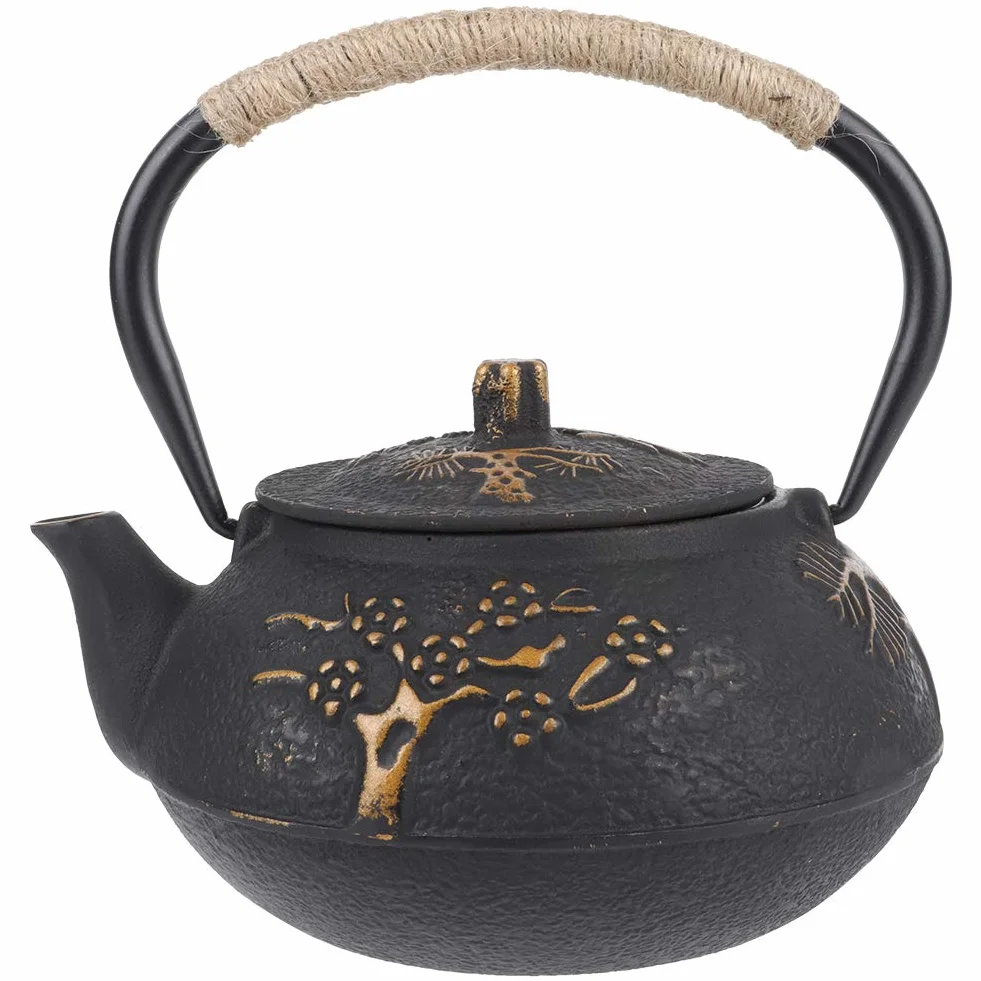 Tetera de Hierro Fundido Hervidor de Hierro Fundido del Sur Tetera de Hierro Tetera de Hierro 0,9 l Accesorio duradero y fácil de Usar para cocinas caseras,