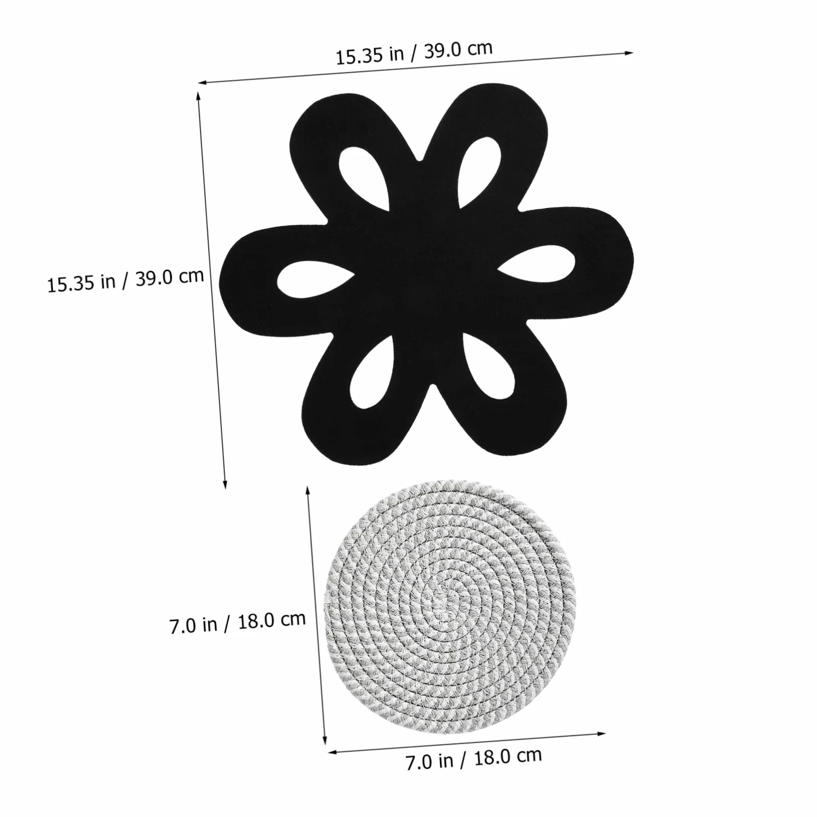 Mikinona Juego de Protectores para Sartenes Redondos Antideslizantes de Fieltro con Forma de Flor, Accesorios Esenciales de Cocina y Soporte para Ollas