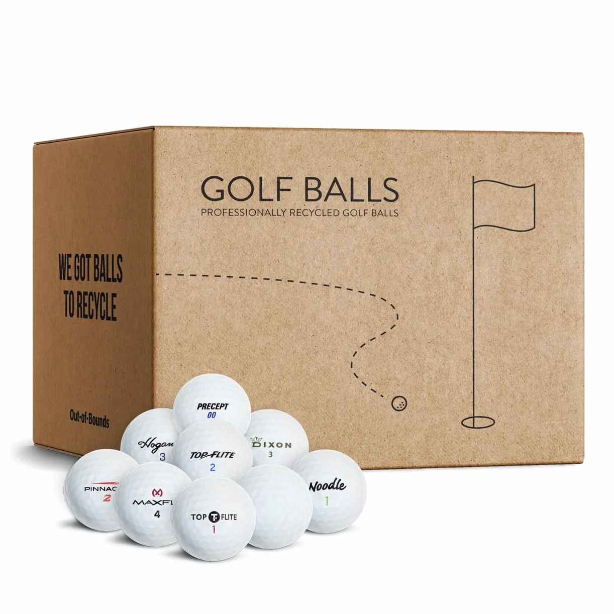 Pelotas de Golf Recuperadas 100 UDS Combinación Lakeballs Marcas Mixtas Calidad AAA/AA