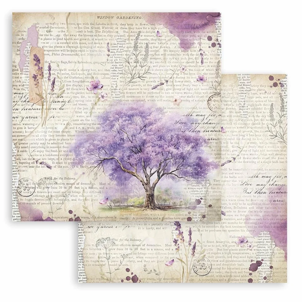 Scrapbooking Small Pad 10 hojas cm 20.3X20.3 (8"X8") - Lavanda