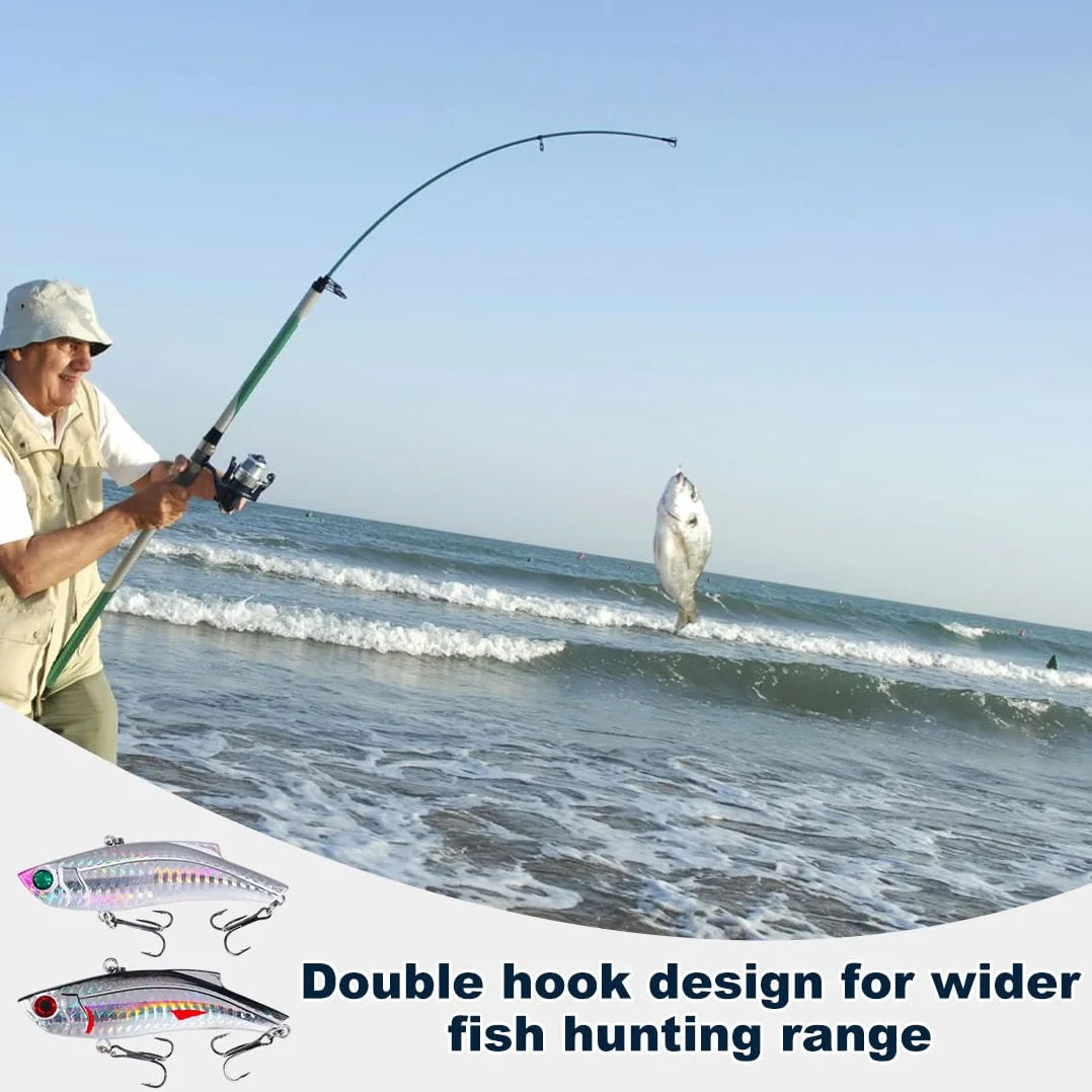 Señuelos Pesca Artificiales Crankbaits Plástico 2 Piezas Agua Dulce Y Mar