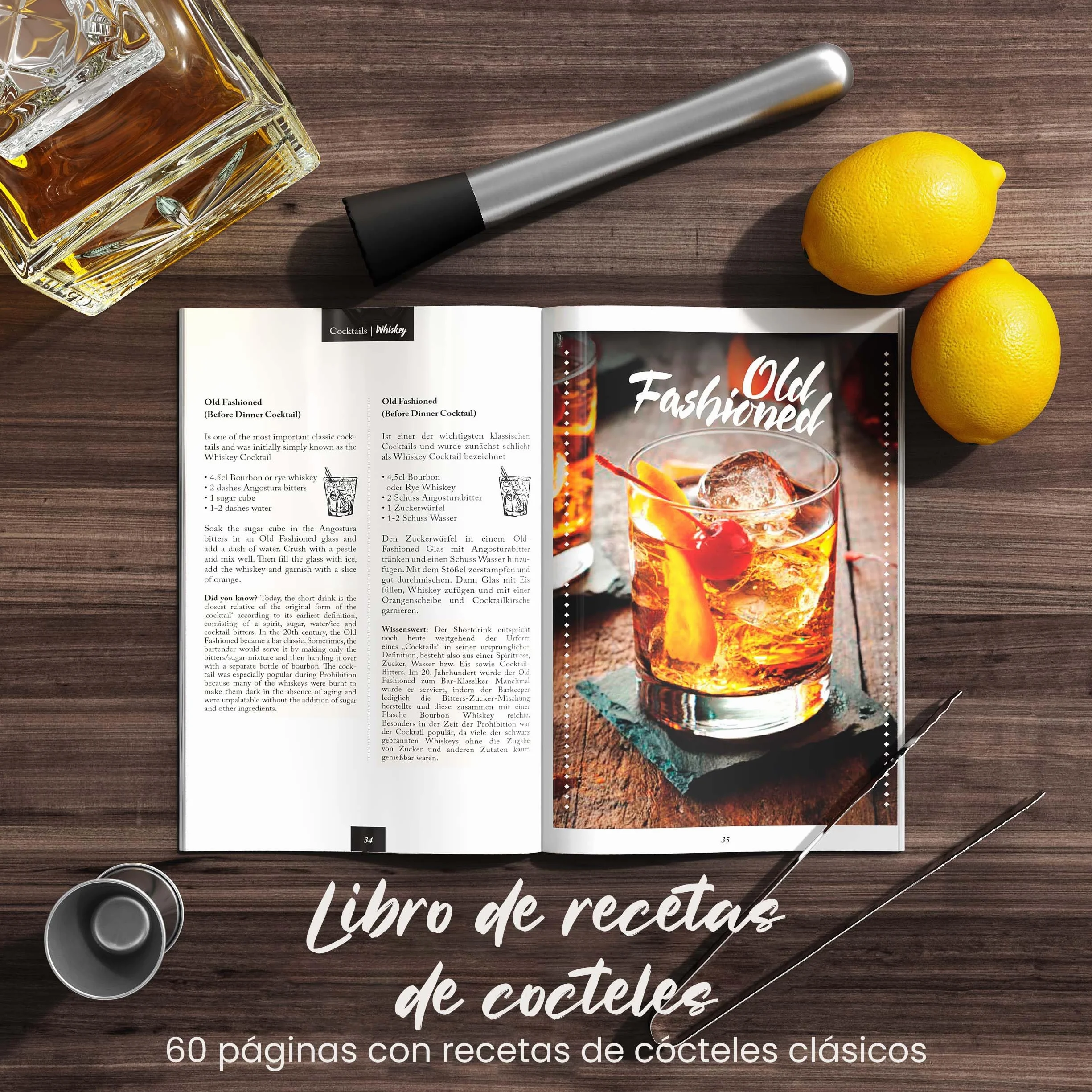 Coctelera Coctéles con Soporte Boston y Accesorios Profesional + Cóctel Recetas: Juego Coctelería de Calidad | Cocktail Shaker Set Fiesta Bar Kit: Martini Gin Tonic Mojito, Caja Regalo Mujer Hombre