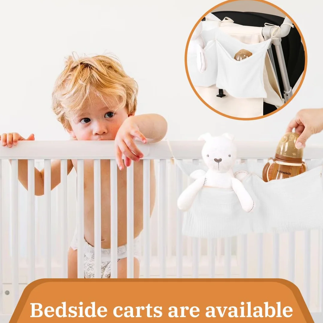 Organizador Contenedor De Pañales Para Bebé Colgante 38Cm X 18Cm Blanco
