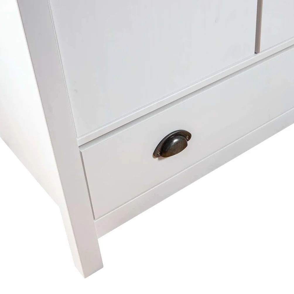 vidaXL Armario de 2 Puertas Muebles para Ropa Roperos Guardarropas de Dormitorio Organizador Colgar Almacenamiento 89x50x170 cm Madera Maciza Pino