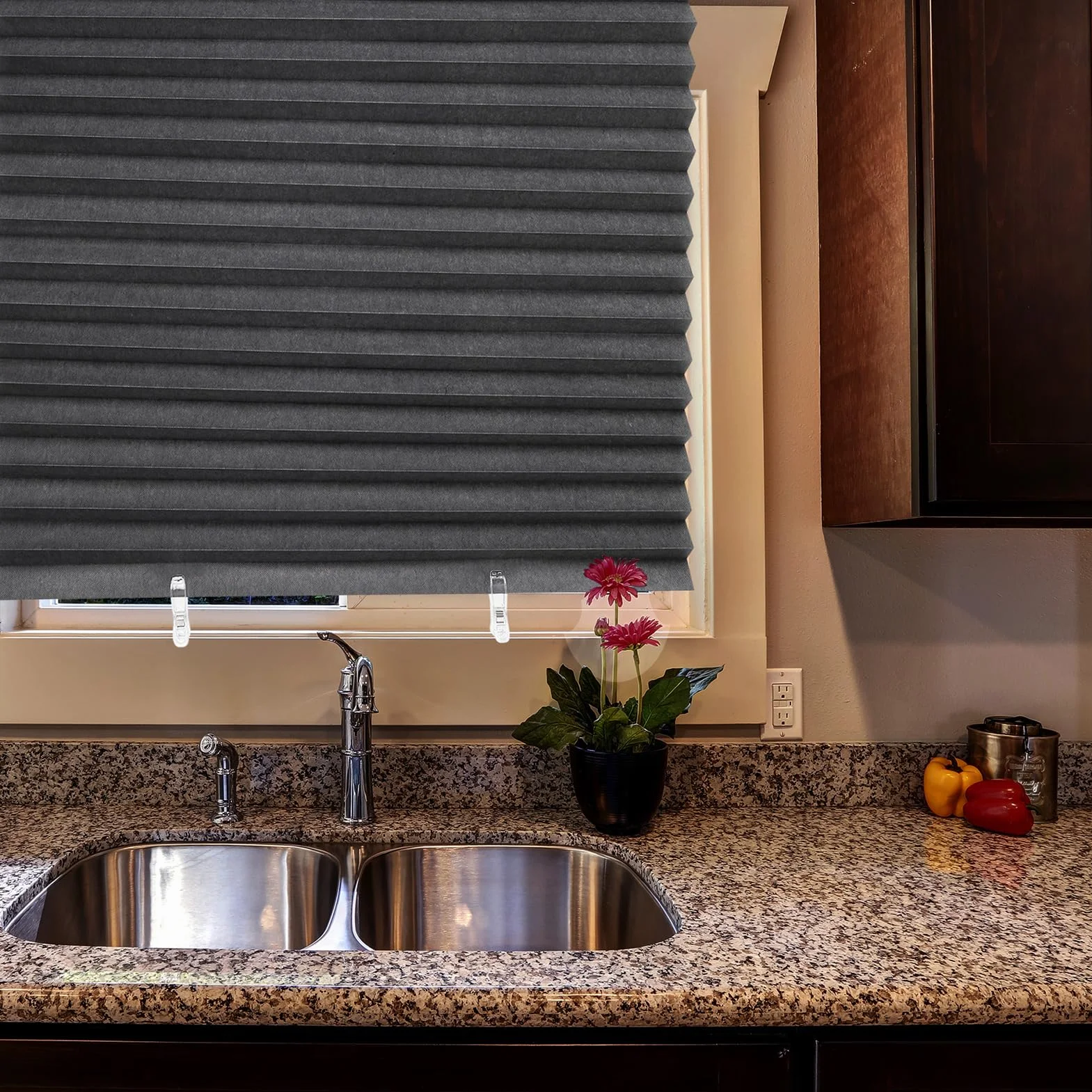Persianas Opacas Temporales 150x60 cm, Cortinas Sin Taladro, Alto Sombreado para Ventanas Hogar