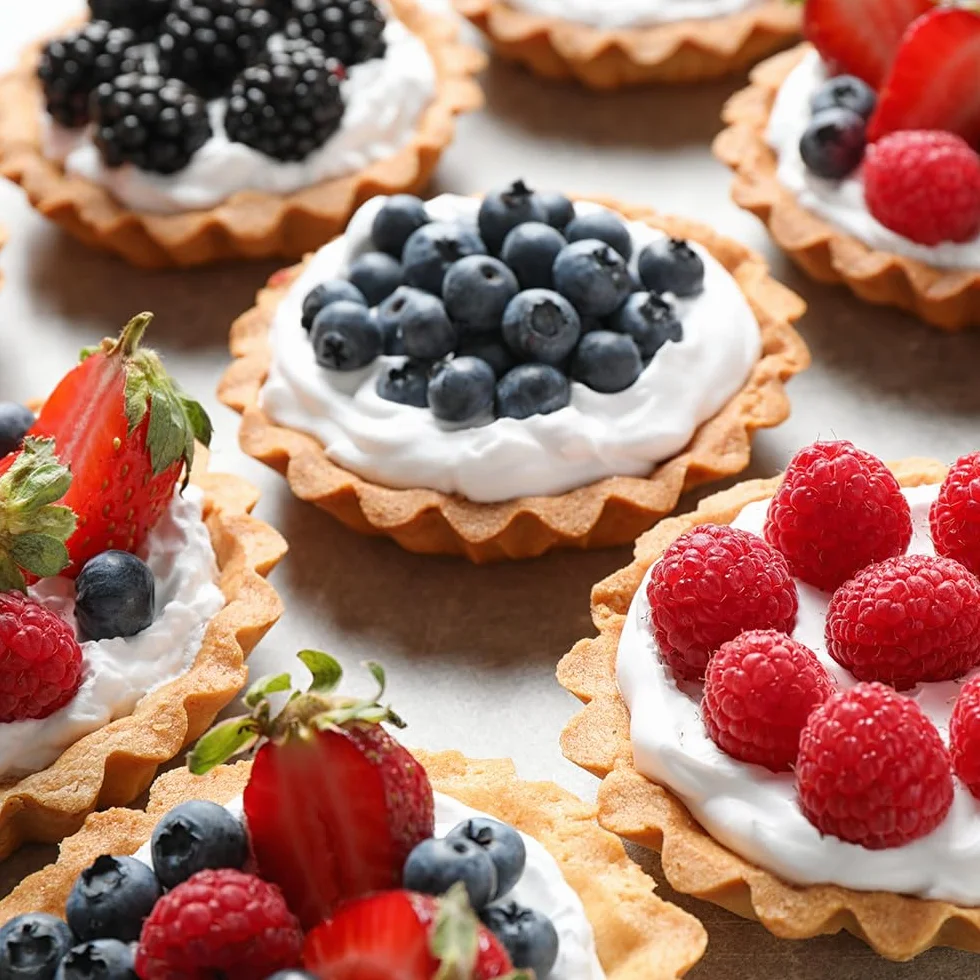 12 Piezas Molde Quiche y Tarta de Silicona Antiadherente - Moldes Tartaletas para Muffin, Tarta Dulce y Pastelería