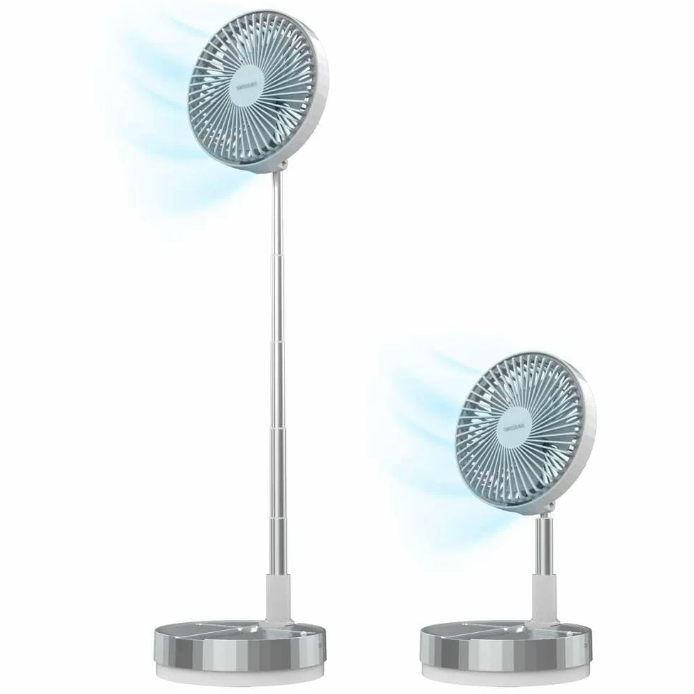Cecotec Ventilador Portátil Plegable con Mando a Distancia EnergySilence 800 FoldAir Portable Control. Batería 7200mAh, Extensible, Oscilación Automática, 8 Pulgadas, 4 Velocidades