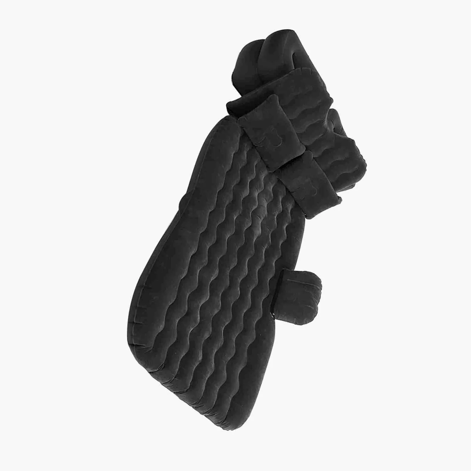 Fdit Colchón de Cama Inflable Soporte Fuerte Almohada Cómoda Adecuada para Acampar en Bote de Flotación, PVC Suave (Black)