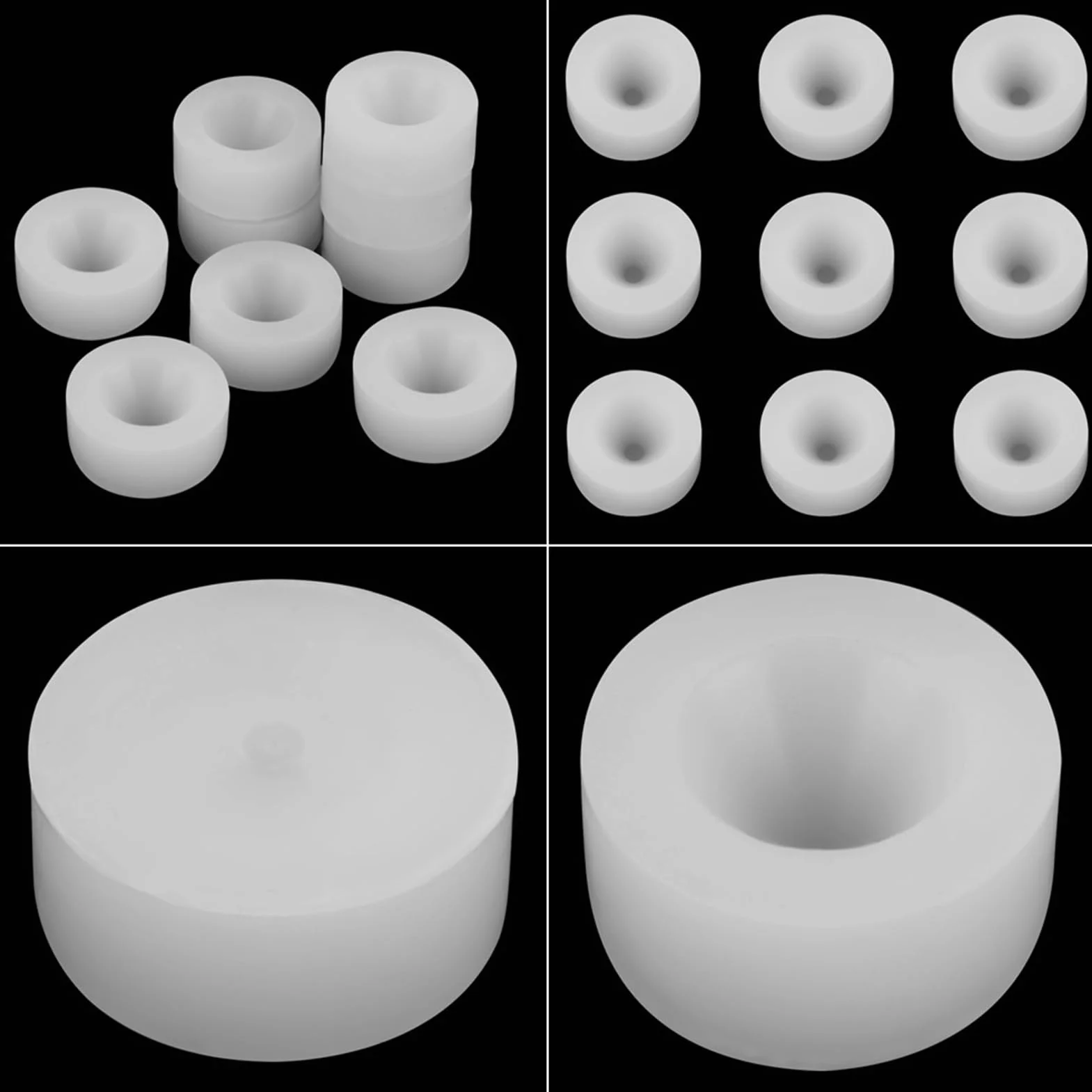 Tbest Almohadilla de Goma de Silicona para Máquina Taponadora de Botellas, Herramienta de Agarre de 10-20mm de Diámetro, Sellado Neumático Eléctrico Manual, 9 Uds.