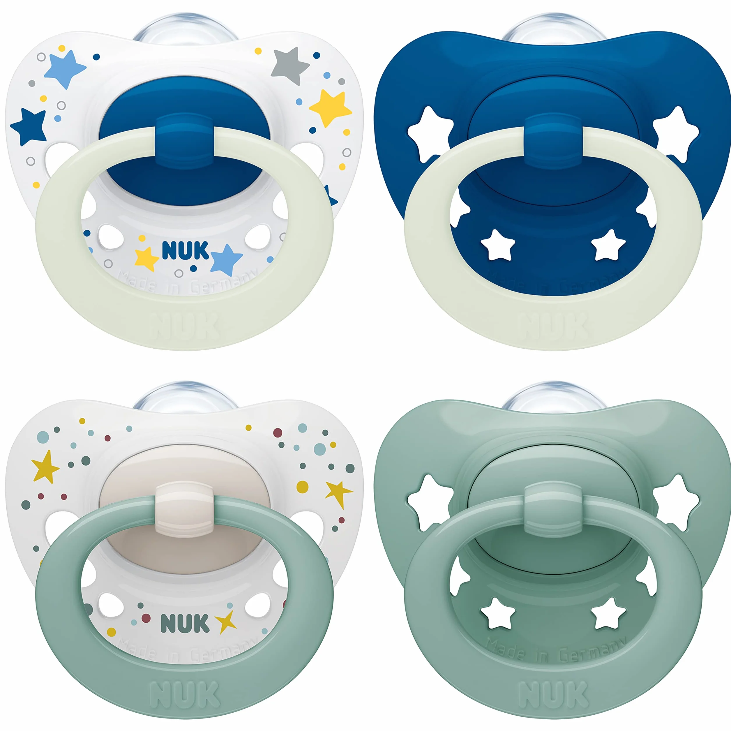 NUK Signature Day & Night chupete silicona sin BPA 0-6 meses 4 unidades