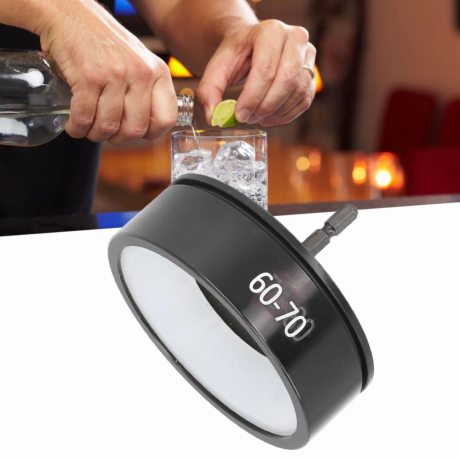 Broca para Máquina Taponadora Eléctrica, Taponadora de Botellas con Cabezal de Máquina Selladora de Tapas Eléctrica Portátil para Diámetro de Tapado de 60 a 70 Mm