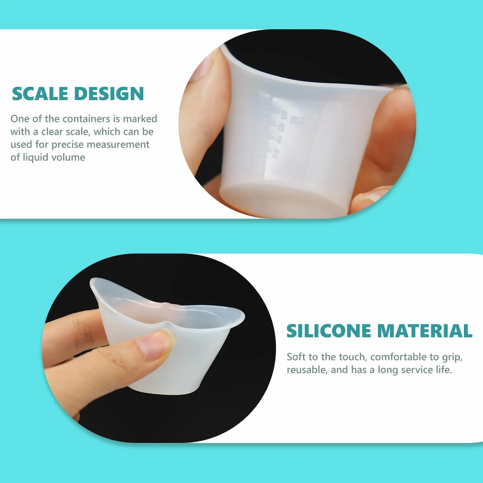 4 piezas Copa Lavaojos, 8 ml Tazas de Silicona de Baño de Ojos Taza, Portátil Reutilizable Ojo Taza de Lavado Para Mantener Los Ojo Limpios y Frescos