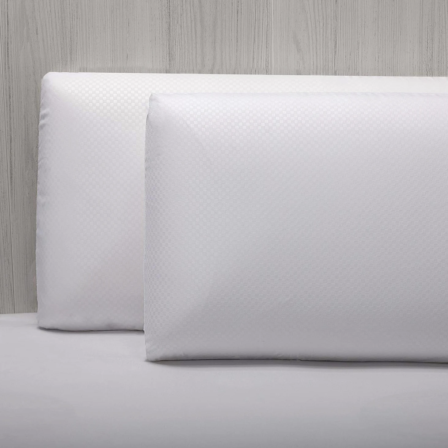 Pikolin Home - Almohada Viscoelástica 60 cm (2 Unidades), de Hotel - Adaptabilidad al Cuello, Hipoalergénica, Firmeza Alta, para Dormir de Lado, Doble Funda, Transpirable y Suave