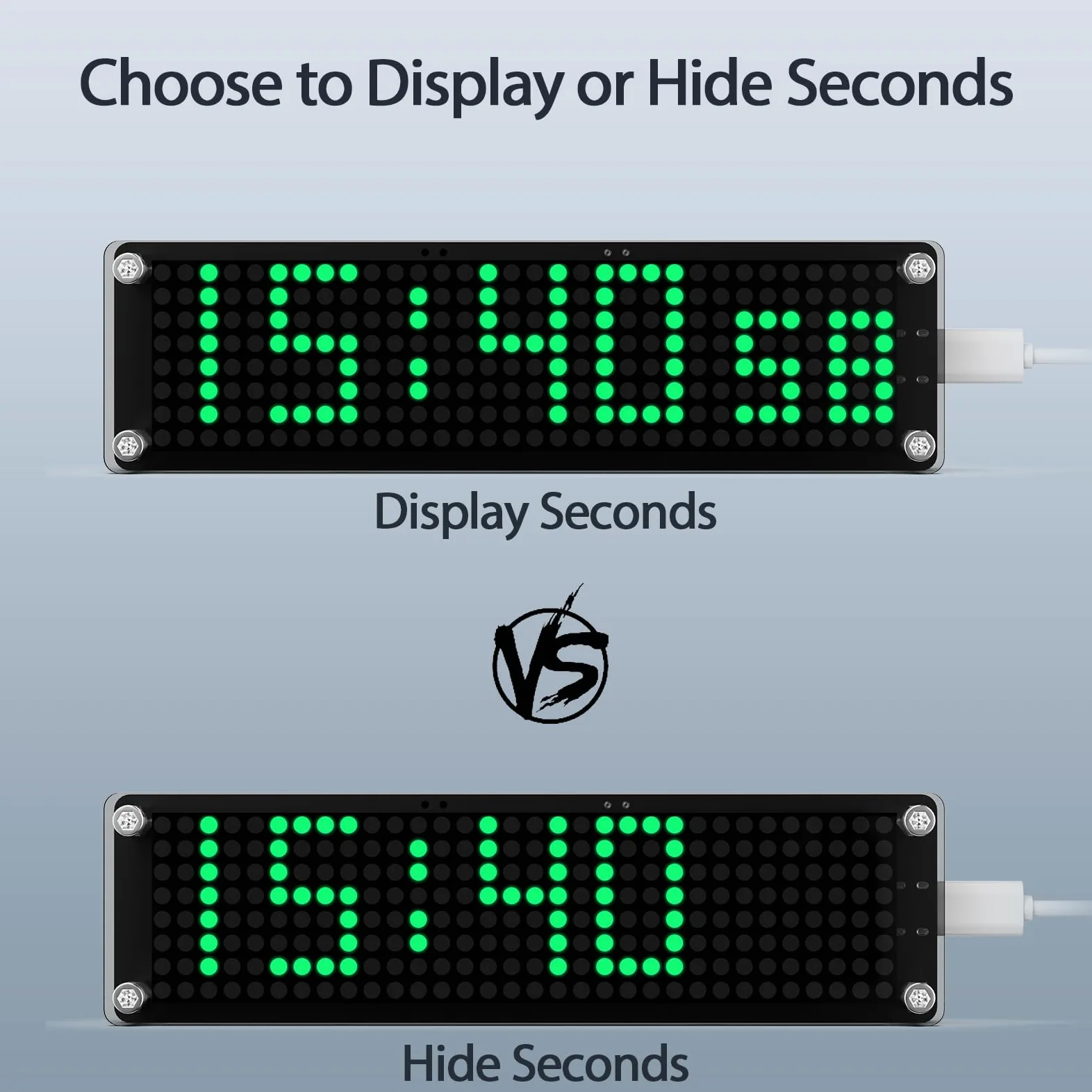 Reloj inteligente de oficina WiFi con fecha y día de la semana, relojes de dormitorio digital con poca luz, reloj de escritorio pequeño digital con sincronización NTP
