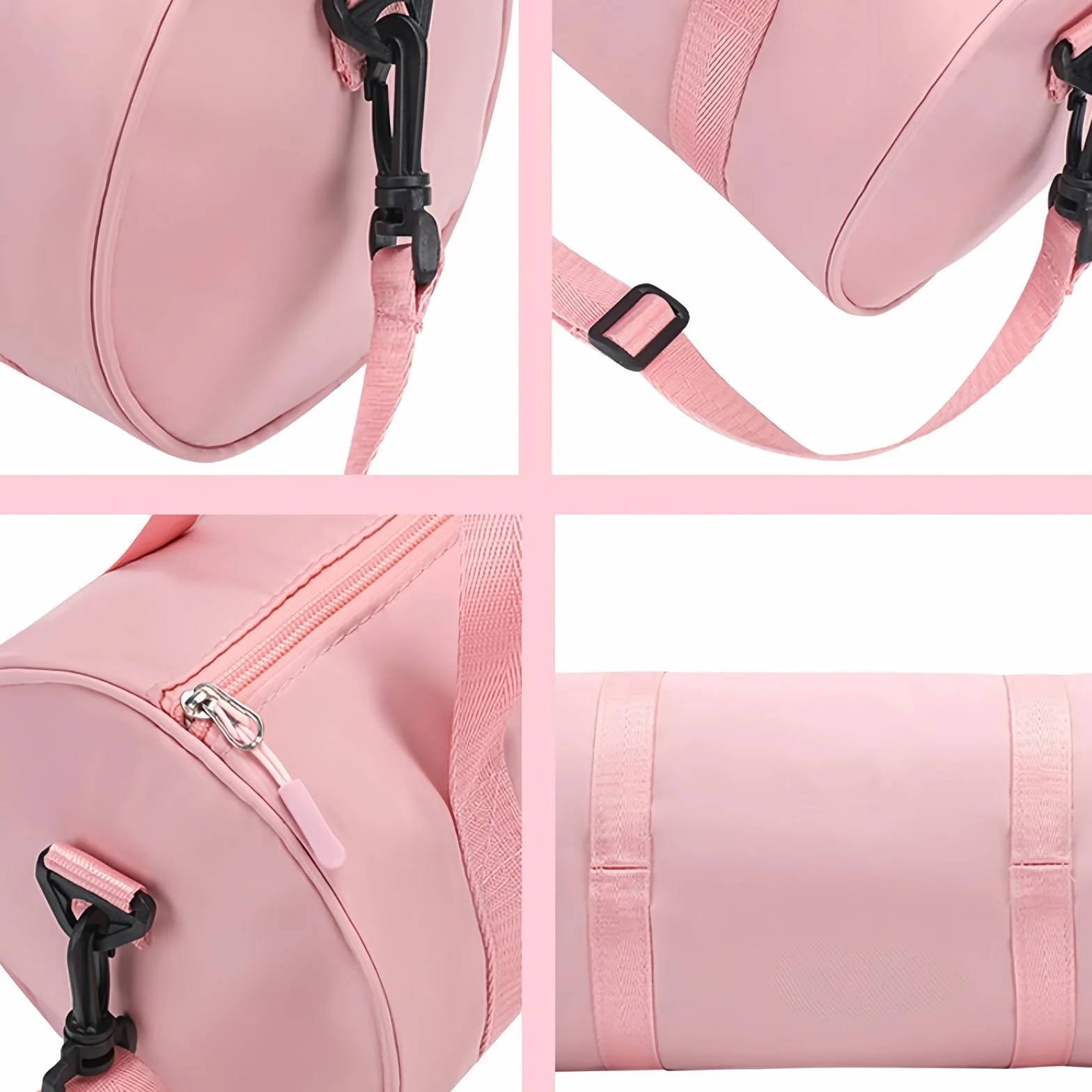Bolsa de Baile Personalizada con Nombre Bordado, Bolsa de Ballet, Bolso de Yoga y Gimnasio para Mujer 11,8 x 6,69 x 6,69 Pulgadas Rosa