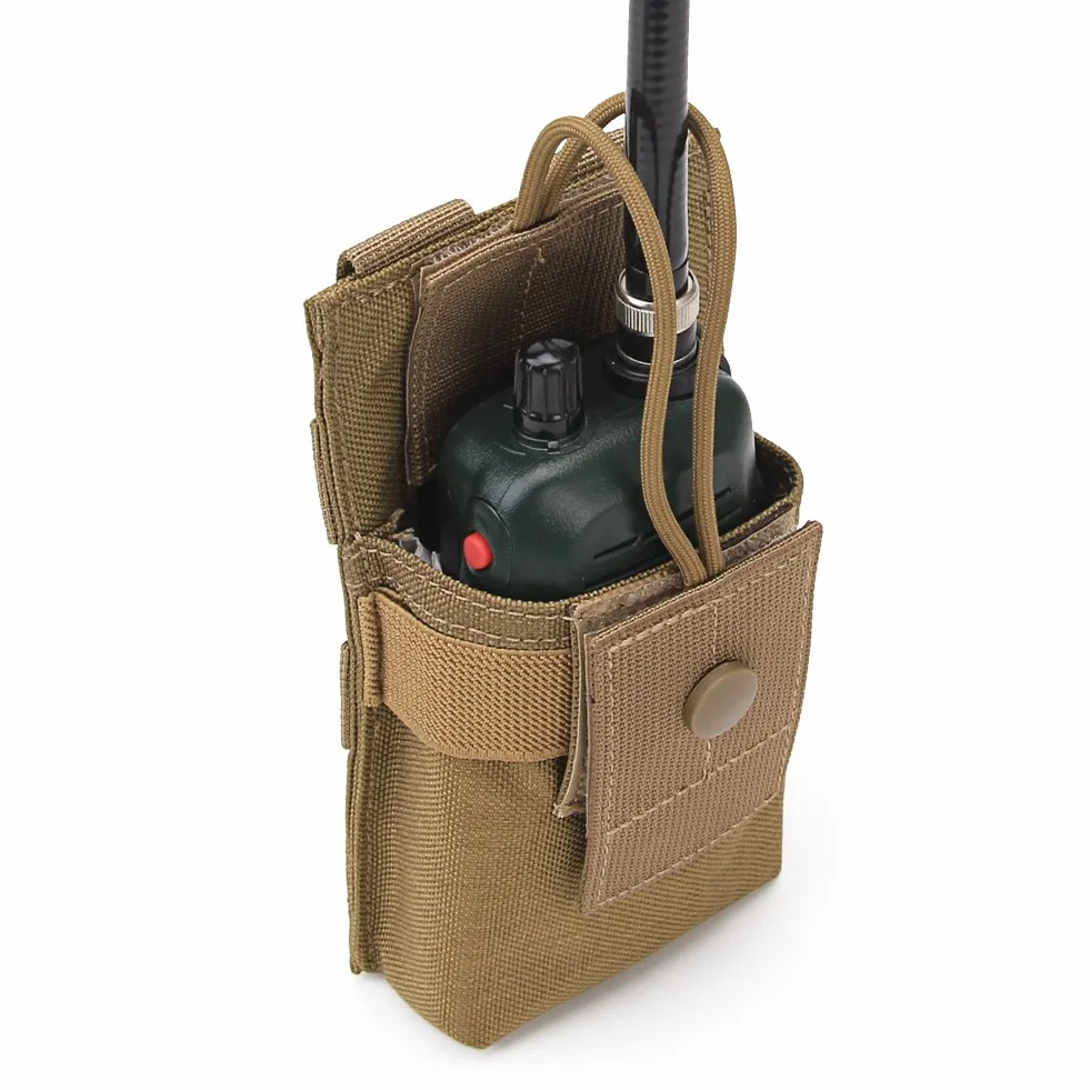 Bolsa táctica MOLLE 1000D para Walkie-Talkie caza paintball