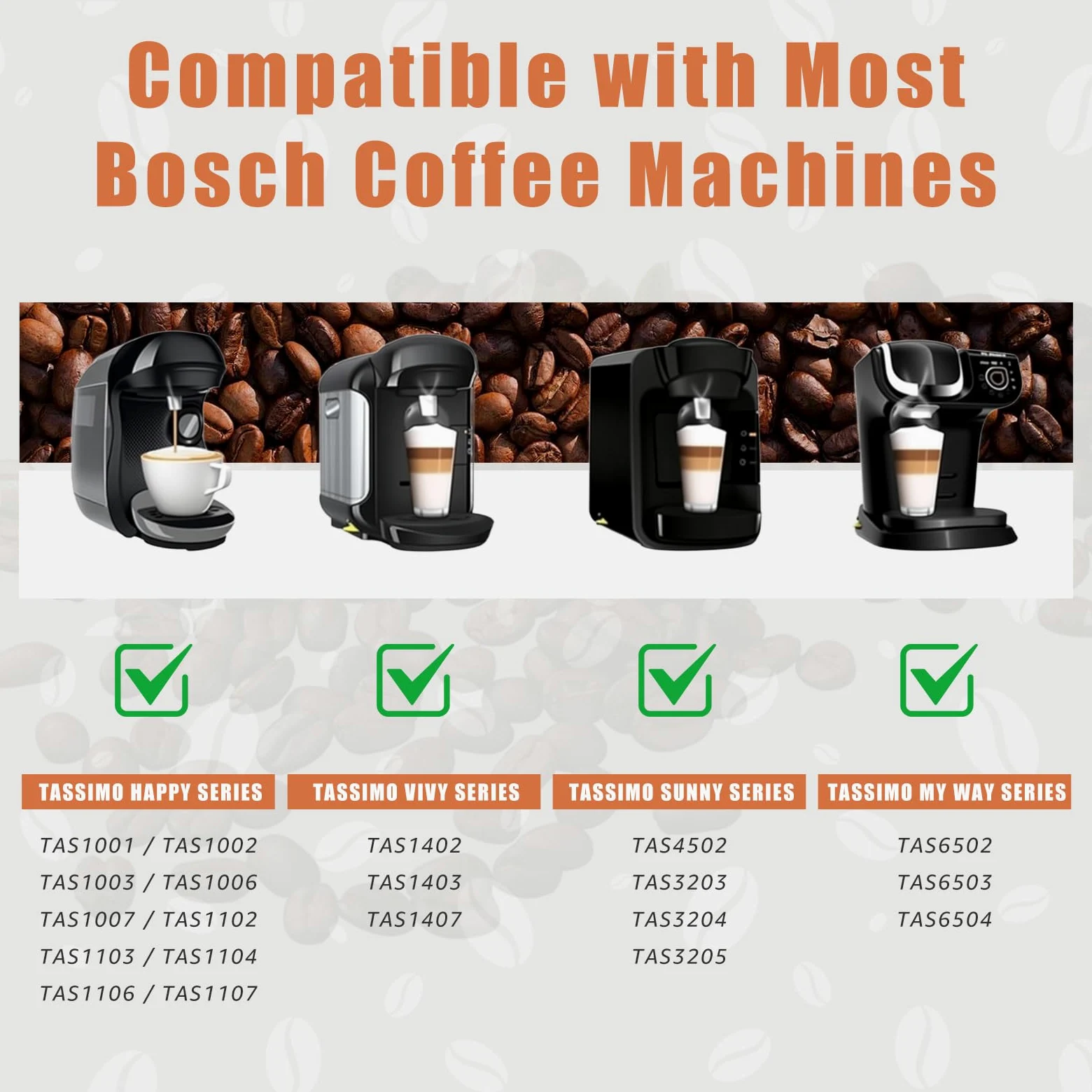 Cápsulas de café reutilizables para Tassimo, cápsulas de café de acero inoxidable con manipulación de café y 4 tapas de silicona (220 ml/200 ml/180 ml/60 ml), cápsulas de café recargables compatibles