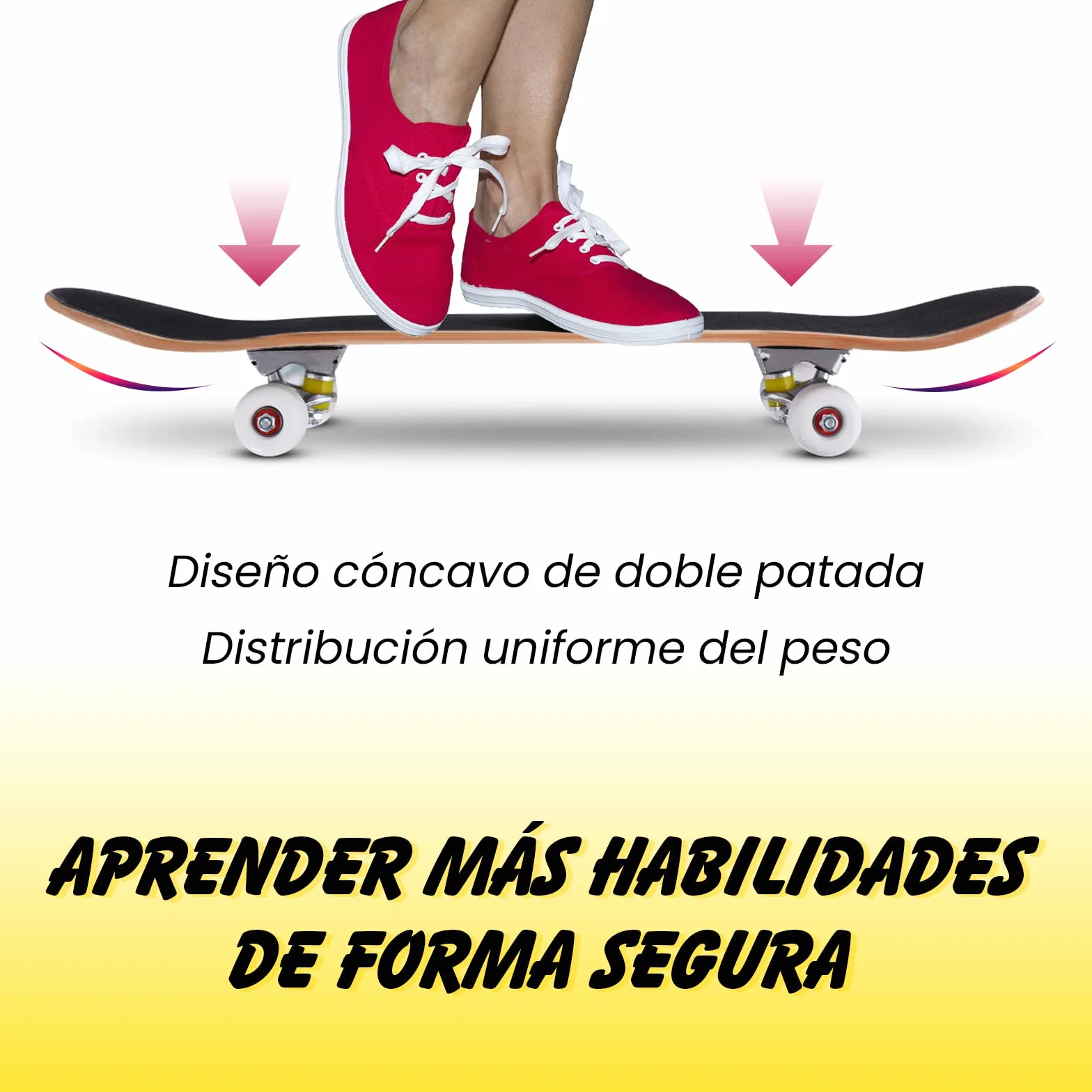 COSTWAY Monopatín Skateboard para Niños Tablero Madera Arce 79 x 20 cm 4 PU Ruedas