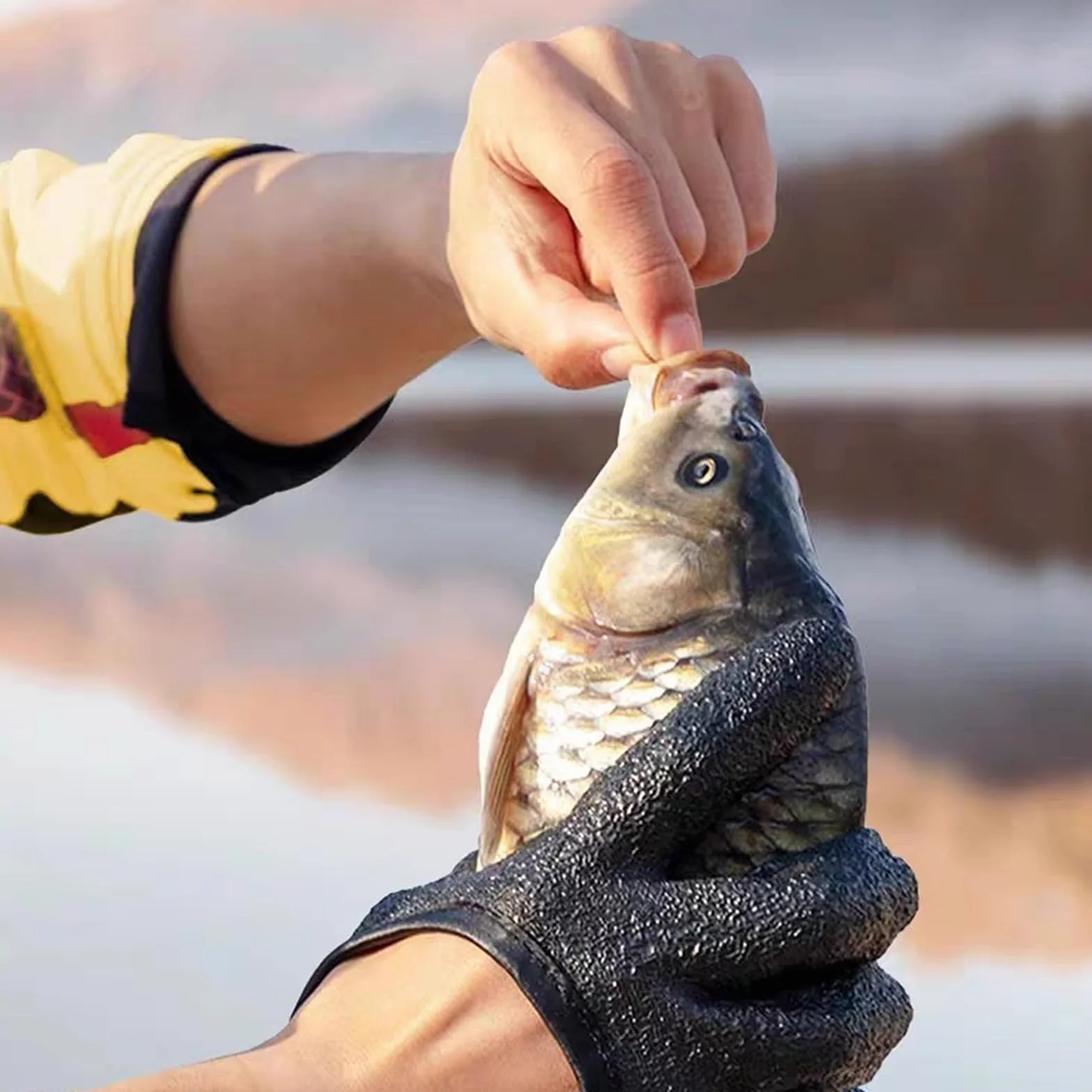 Guantes de Pesca Impermeables Anticortes con Cierre Magnético 1 Par