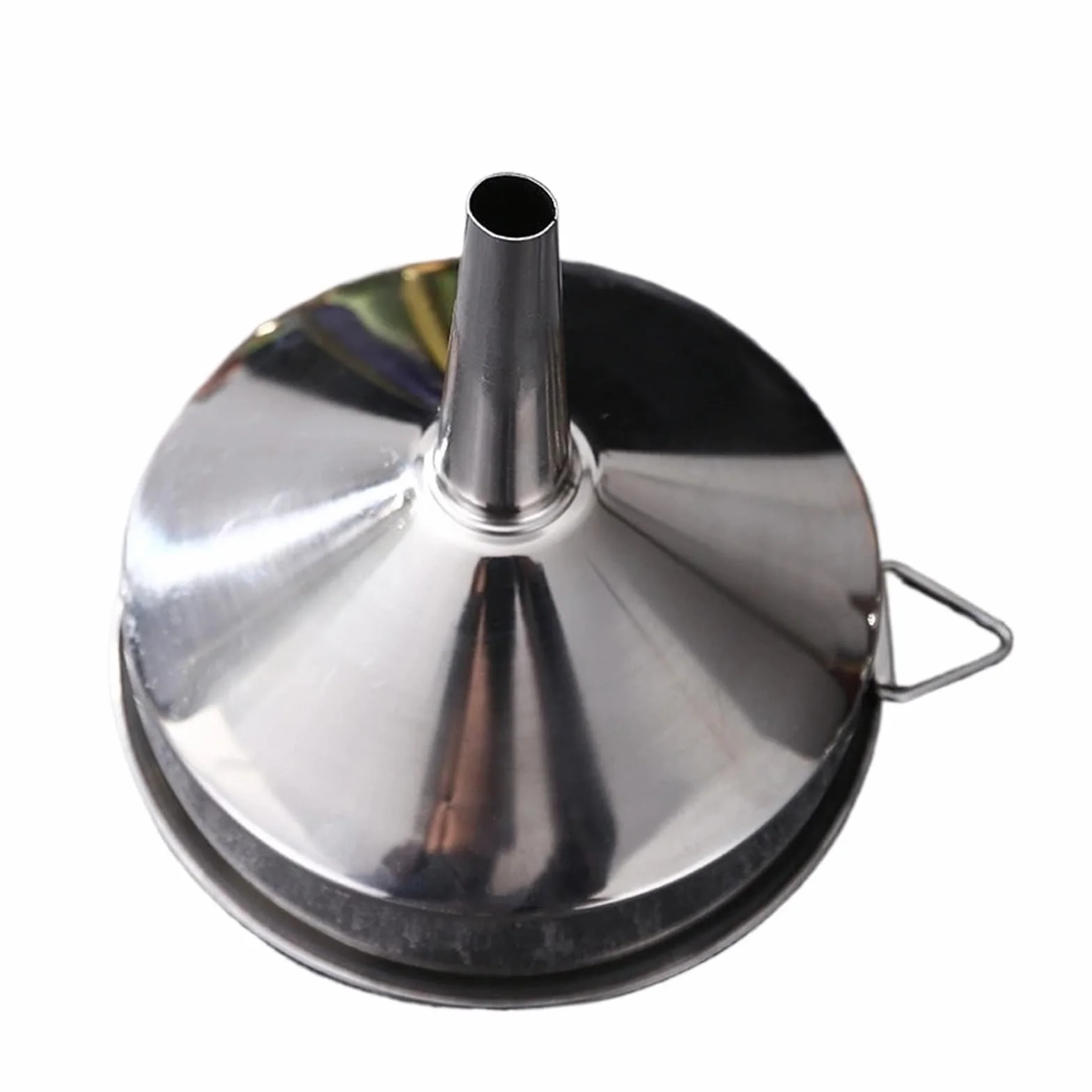 Embudo de Acero Inoxidable, Embudo de Acero Inoxidable con Filtro Desmontable for enlatar Utensilios de Cocina 8-20CM(18CM)