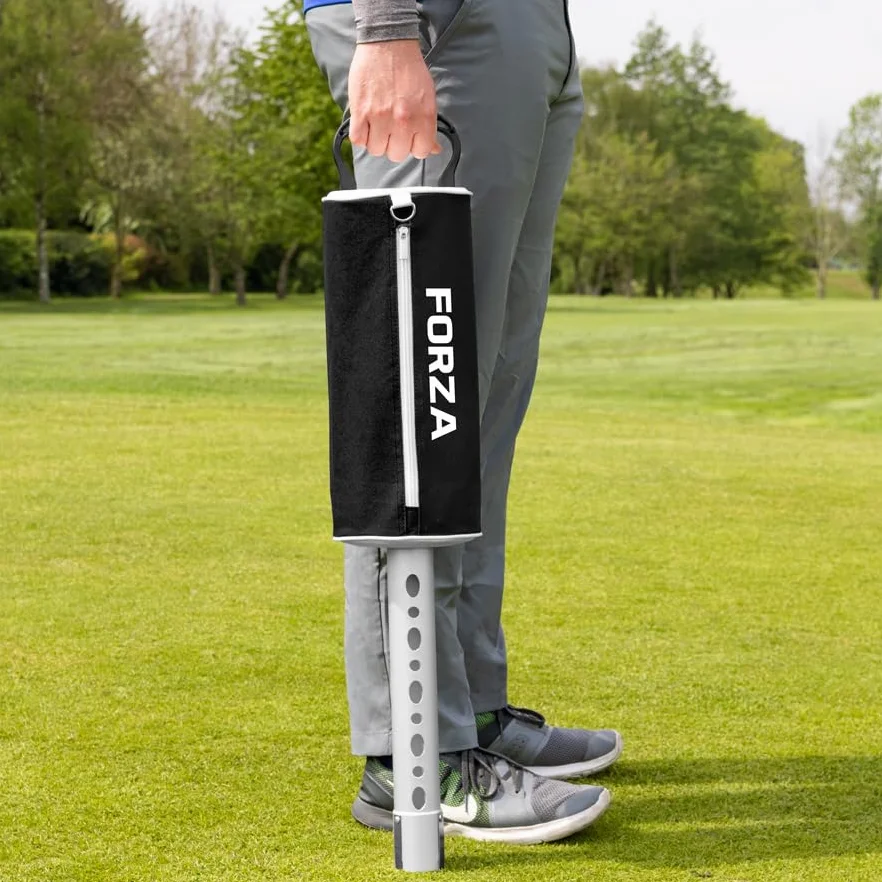 FORB Tubo Recogebolas de Golf con Bolsa – Recogedor de Pelotas de Aluminio (Capacidad de 85 Bolas de Golf)