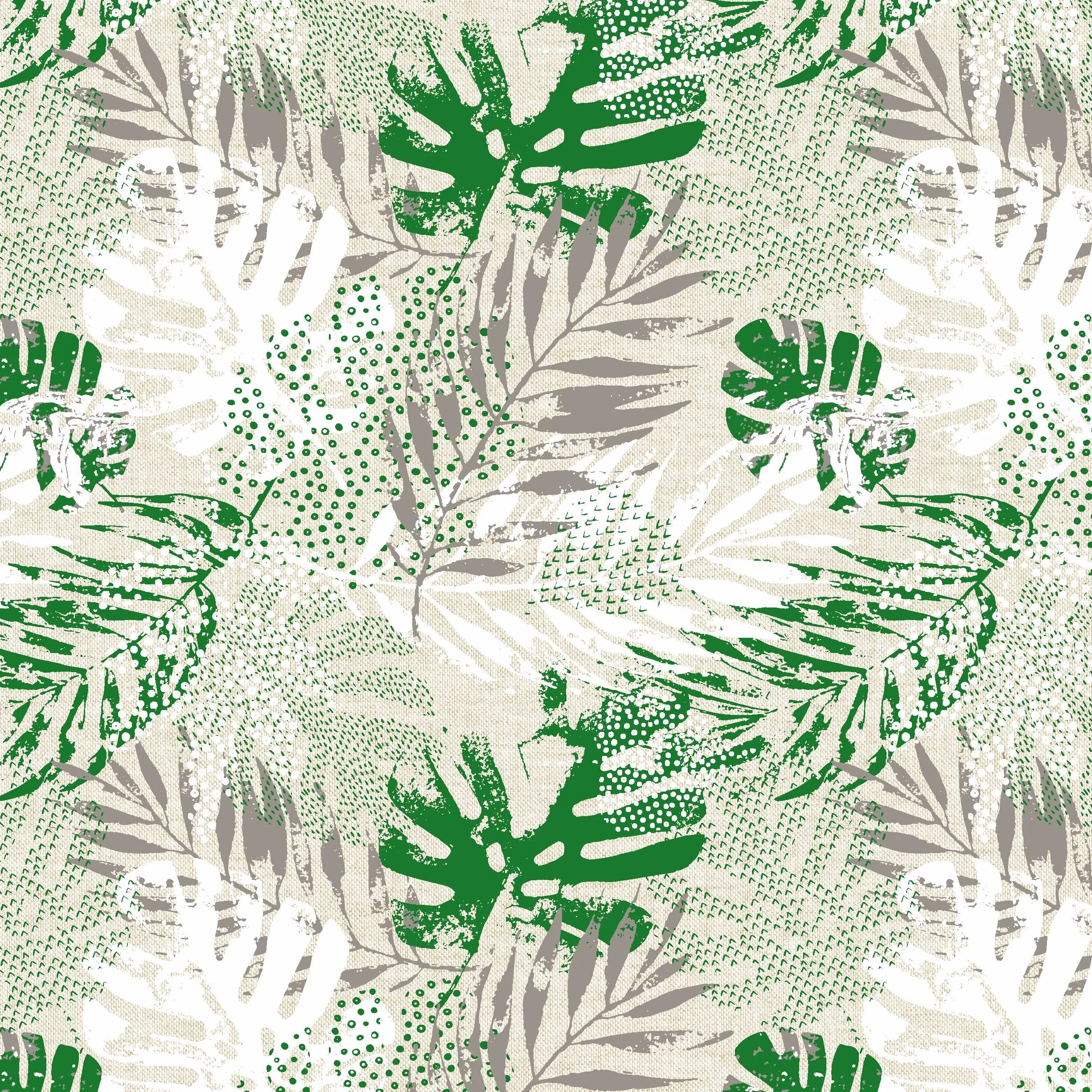 Mantel de Tela resinada Antimanchas, Impermeable.. Estampado Hojas. Ideal para el Comedor, Cocina o salita. Útil para mesas de Todos los tamaños - Selva Verde (140_x_375_cm, Verde)