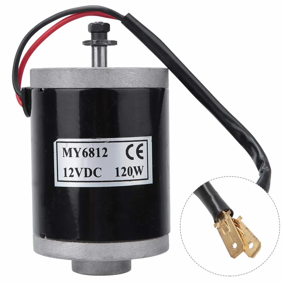 Motores Electricos 12V 120W MY6812 Alta Velocidad con Polea para Patinete Electrico