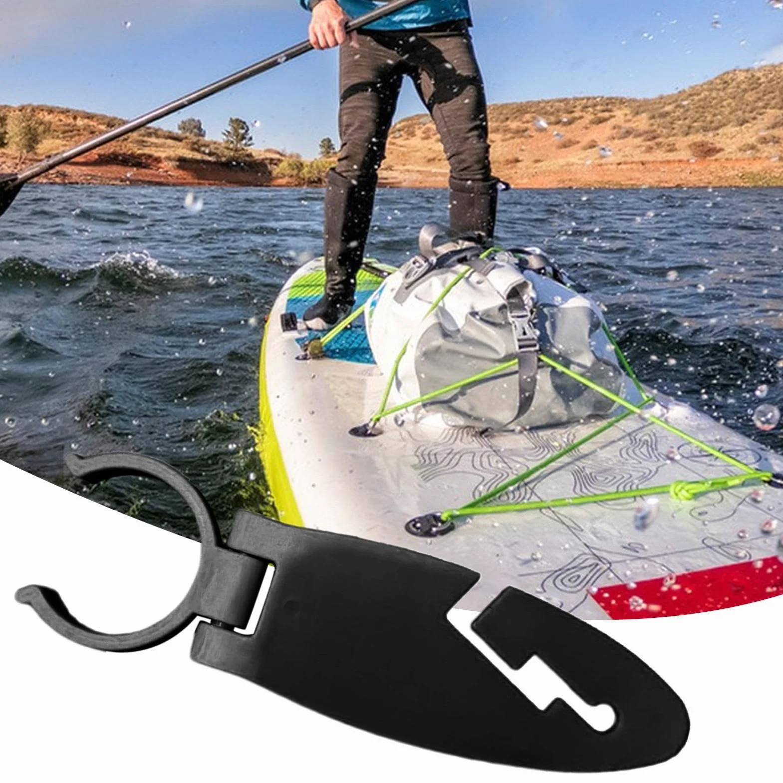 Sujetadores para Tablas de Paddle Surf | 2 Abrazaderas de Fijación Ajustables | Accesorios de Montaje para Equipo Acuático
