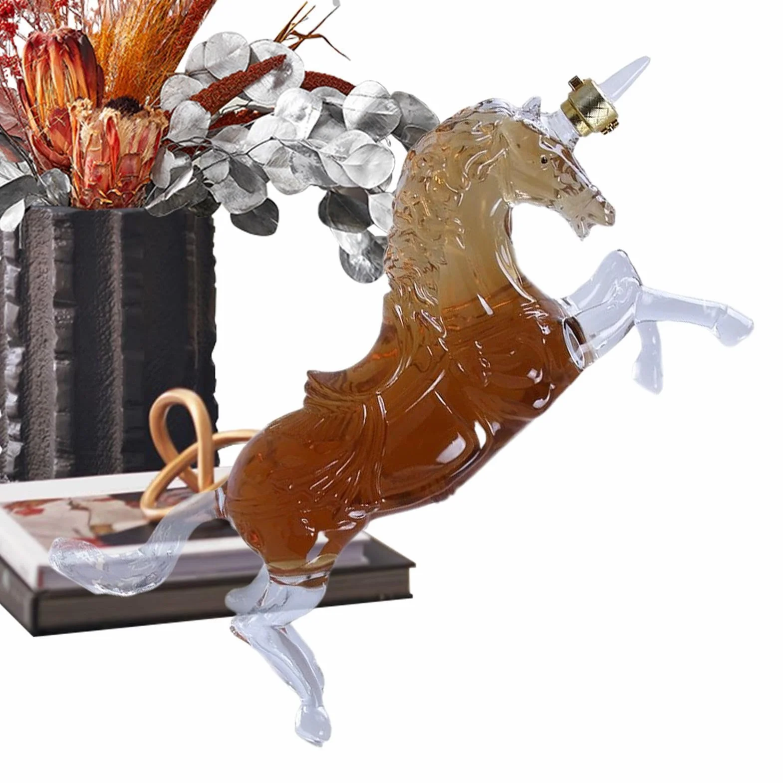 Jarras Decantadoras Para Alcohol Botella Con Forma De Caballo, Vacía, Para | Decantador Vidrio En Bares Celebraciones Cocinas Salones Hogares Y Restaurantes