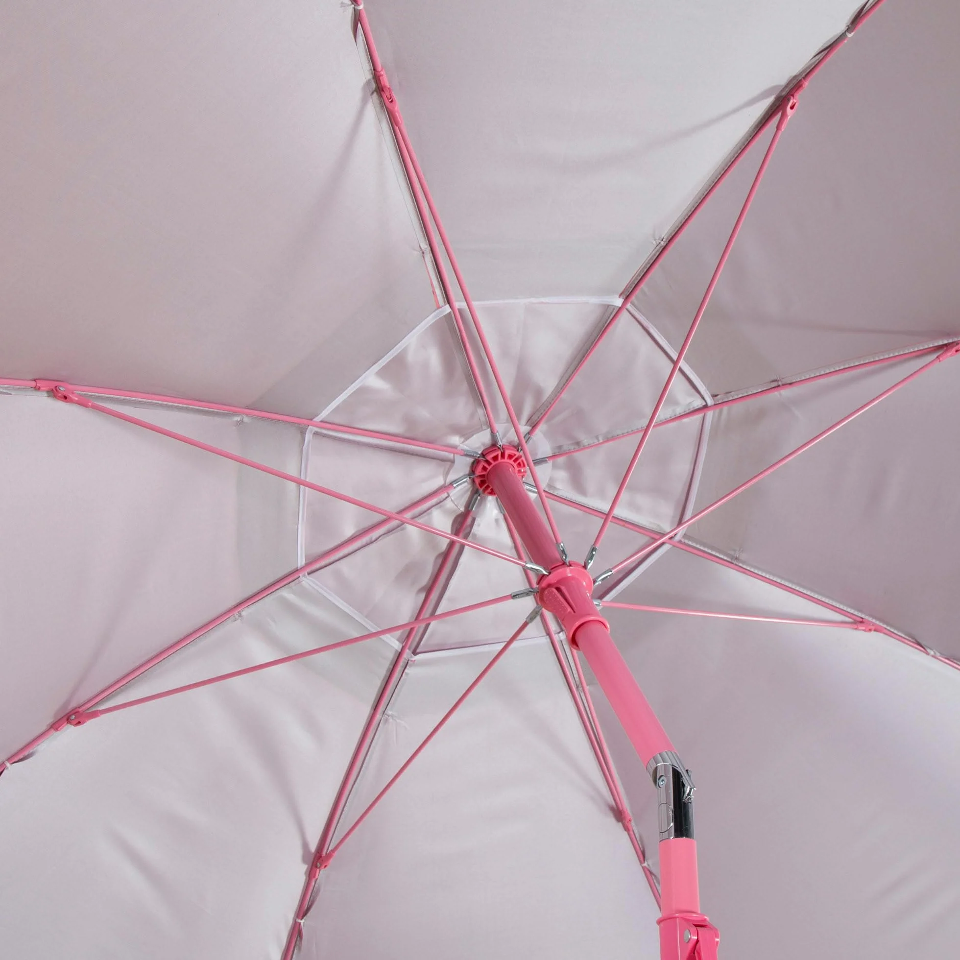 AKTIVE BEACH Sombrilla de playa inclinable D220 cm Rosa Protección UV50 8 varillas Oxford Ventilación