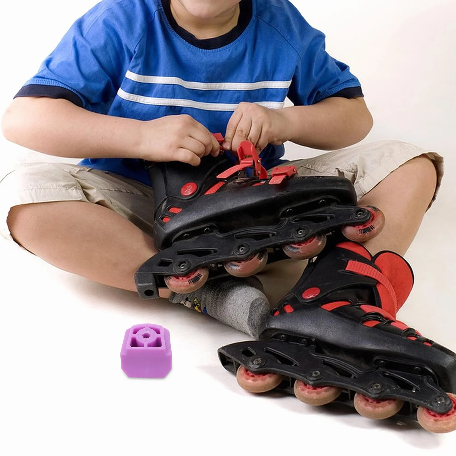 Frenos para Patines Infantiles Happyyami Antideslizante Seguridad Morado