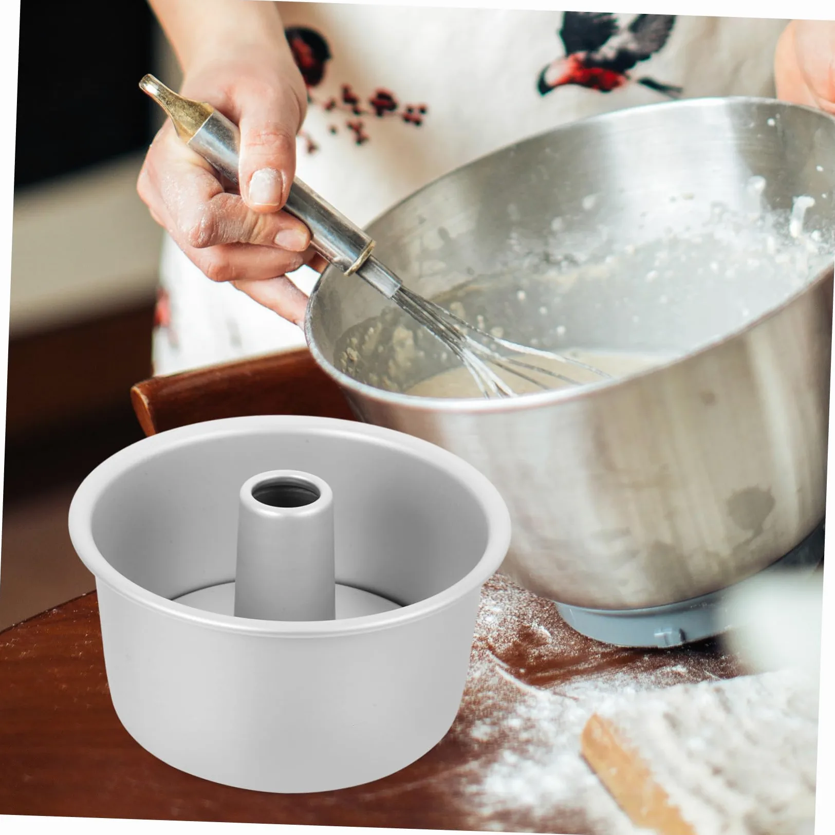 Molde Redondo para Pastel de Aluminio con Desmontable Antiadherente Distribución Uniforme de Calor para Hornear Tartas y Mousse