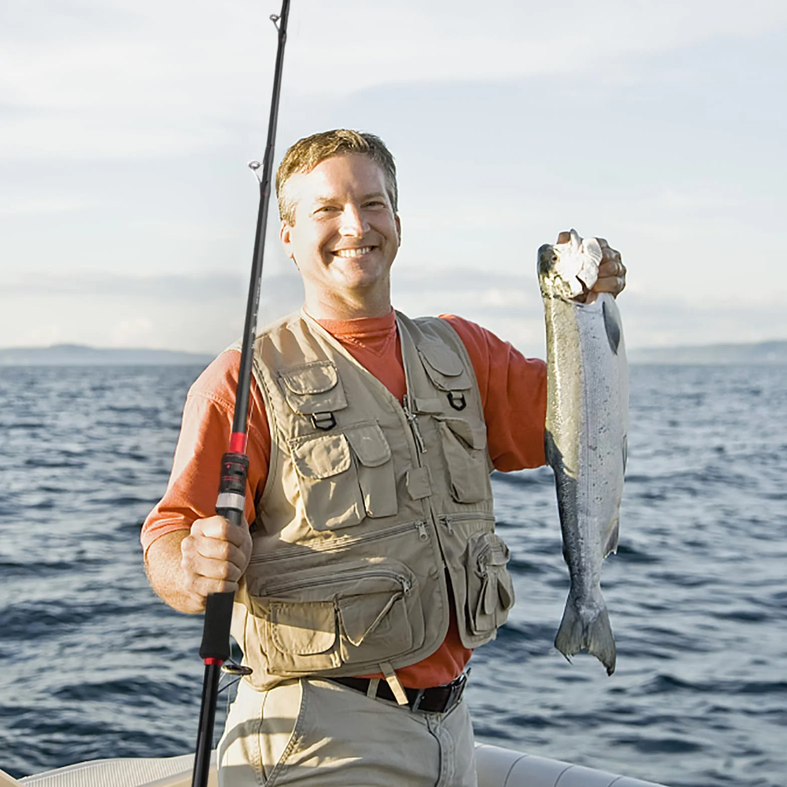 Bastón de Pescar Baitcasting Caña de Pescar Shore Cast Long Cast Soft Tail Balsa Raft Rod