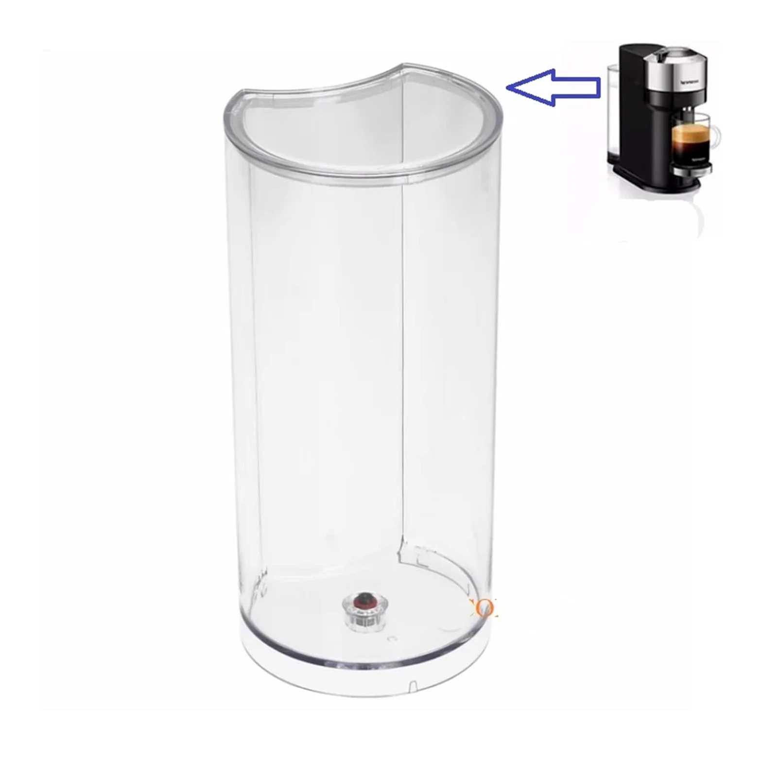 Piezas De Repuesto For Tapa De Tanque De Agua, Compatible Con Nespresso, Vertuo Next, Cubierta De Fácil Instalación For Máquina De Café, Depósito A Prueba De Polvo(Without cover)